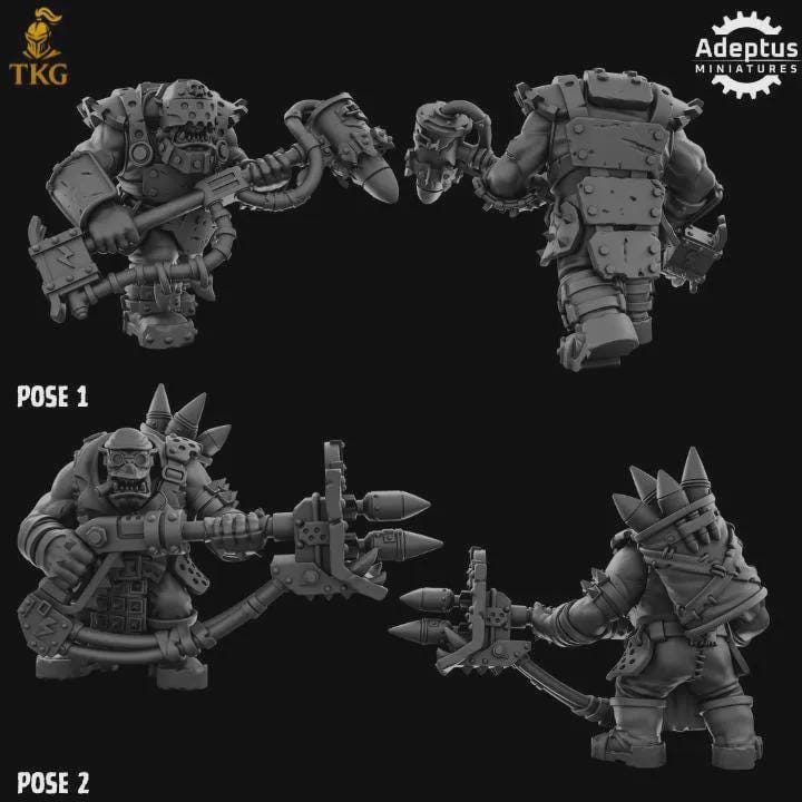 Orks Kill Squad by Adeptus Miniatures | 3D printed Tabletop Miniatures