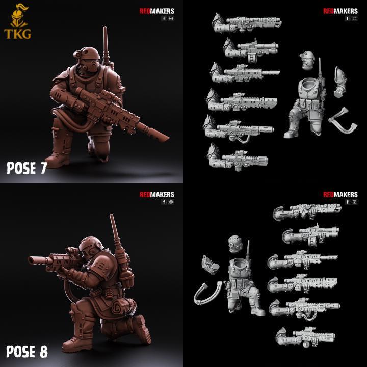 Shock Troops Kill Squad by Red Makers | 3D printed Tabletop Miniatures