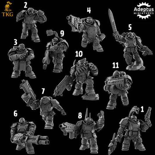 Heavy Dwarves Kill Squad by Adeptus Miniatures | 3D printed Tabletop Miniatures