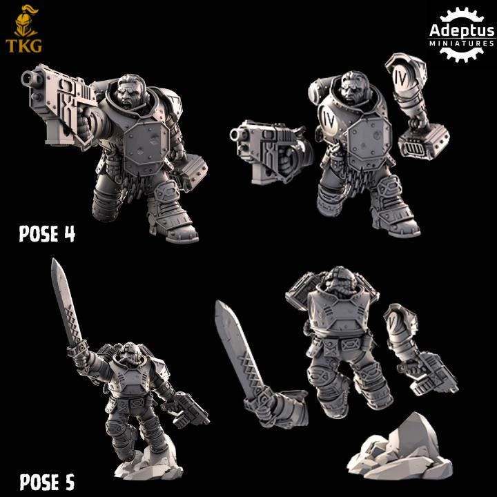 Heavy Dwarves Kill Squad by Adeptus Miniatures | 3D printed Tabletop Miniatures