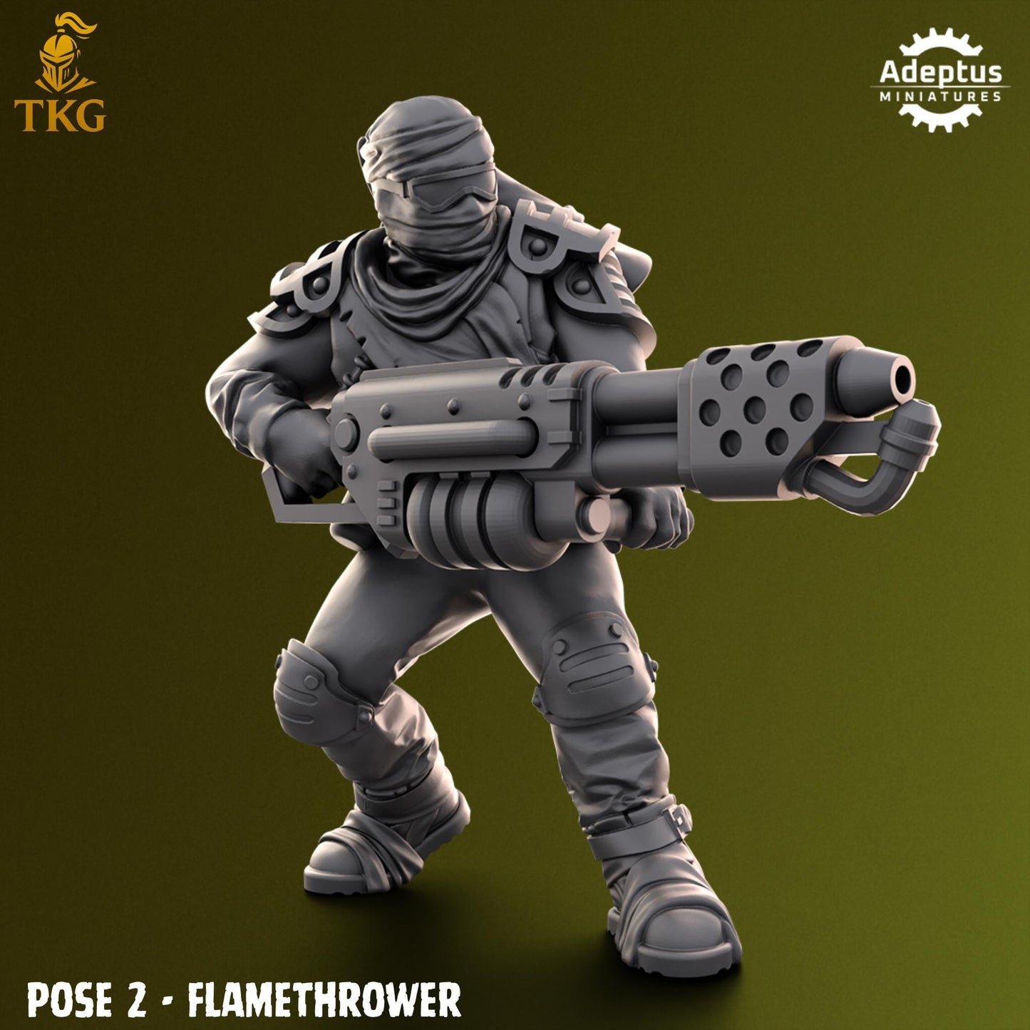 Red Dune Regiment Special Weapons Team by Adeptus Miniatures | 3D printed Tabletop Miniatures