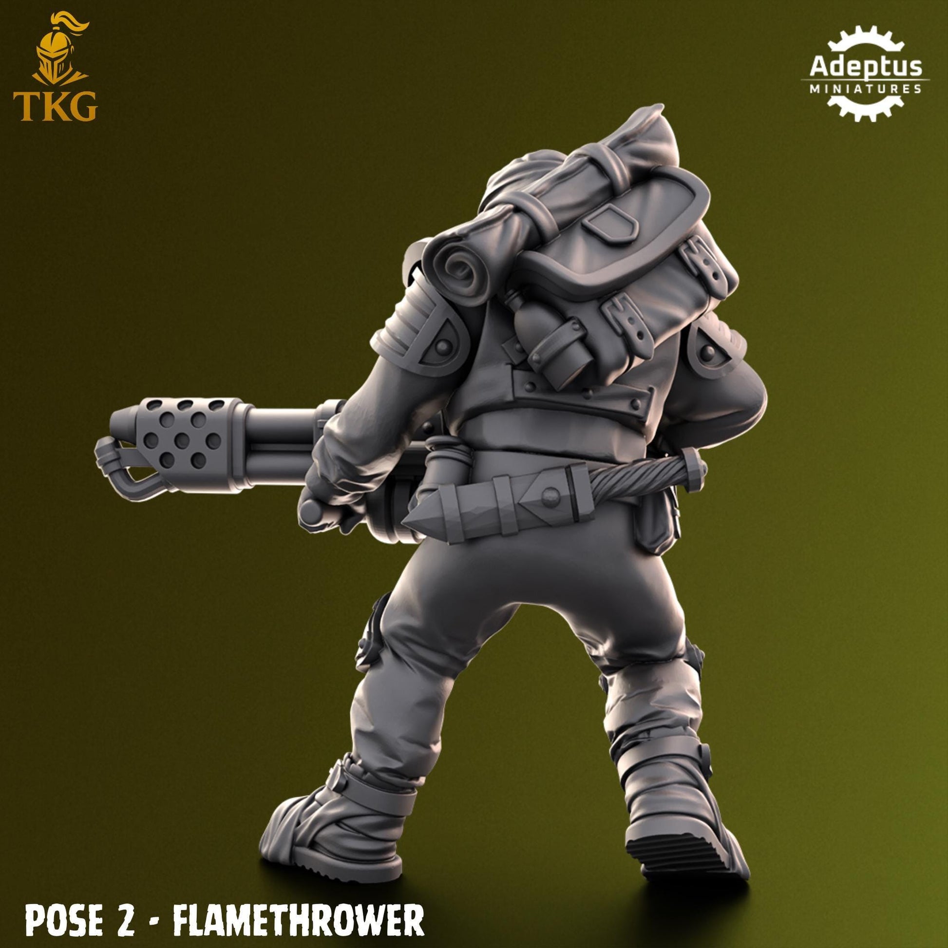 Red Dune Regiment Special Weapons Team by Adeptus Miniatures | 3D printed Tabletop Miniatures