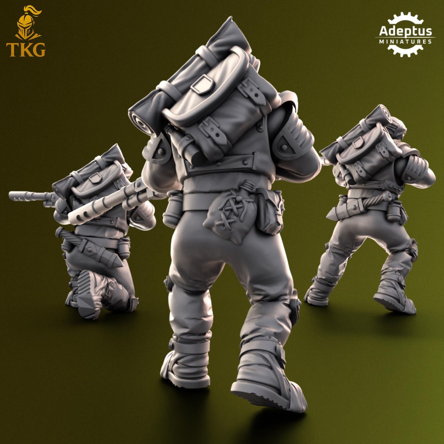 Red Dune Regiment Snipers by Adeptus Miniatures | 3D printed Tabletop Miniatures