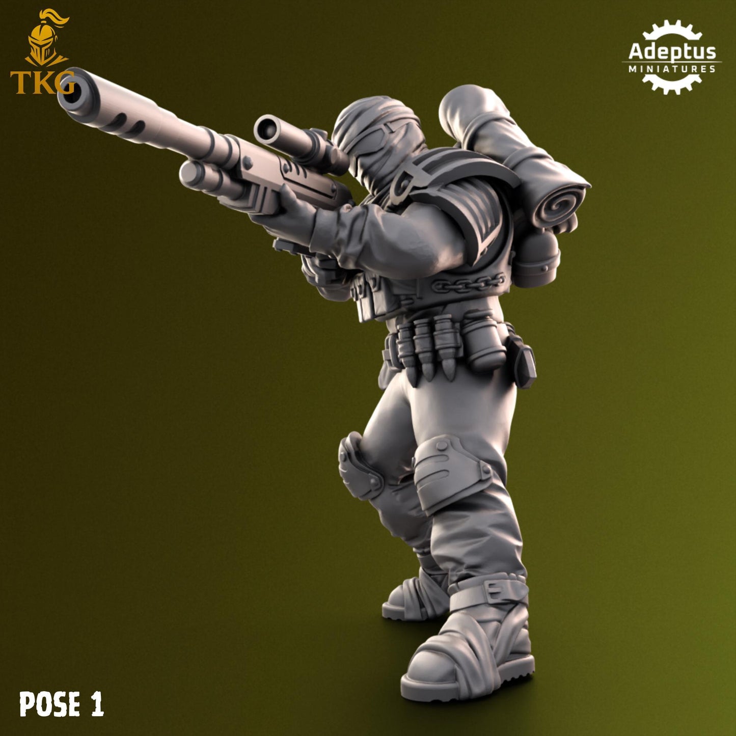 Red Dune Regiment Snipers by Adeptus Miniatures | 3D printed Tabletop Miniatures