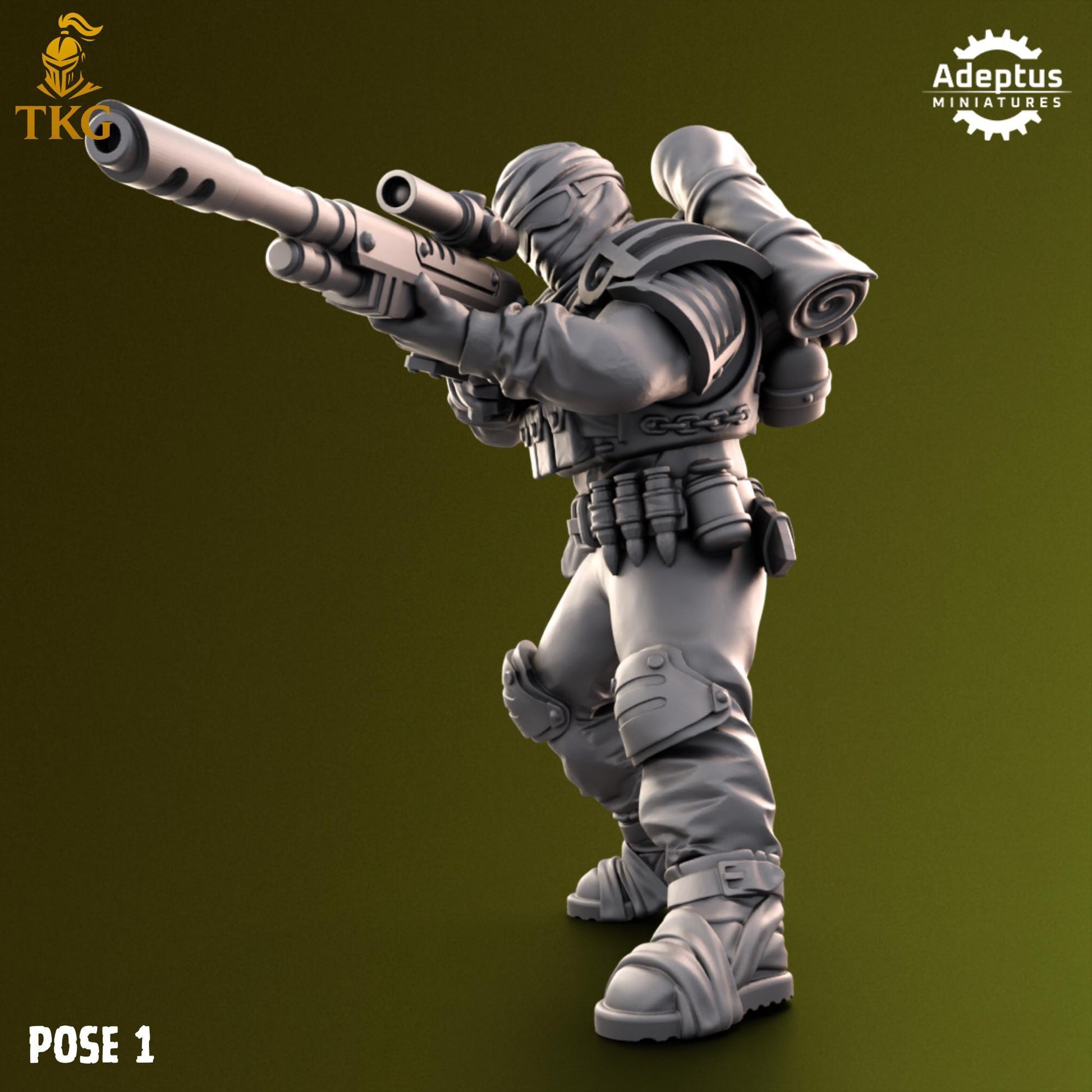 Red Dune Regiment Snipers by Adeptus Miniatures | 3D printed Tabletop Miniatures