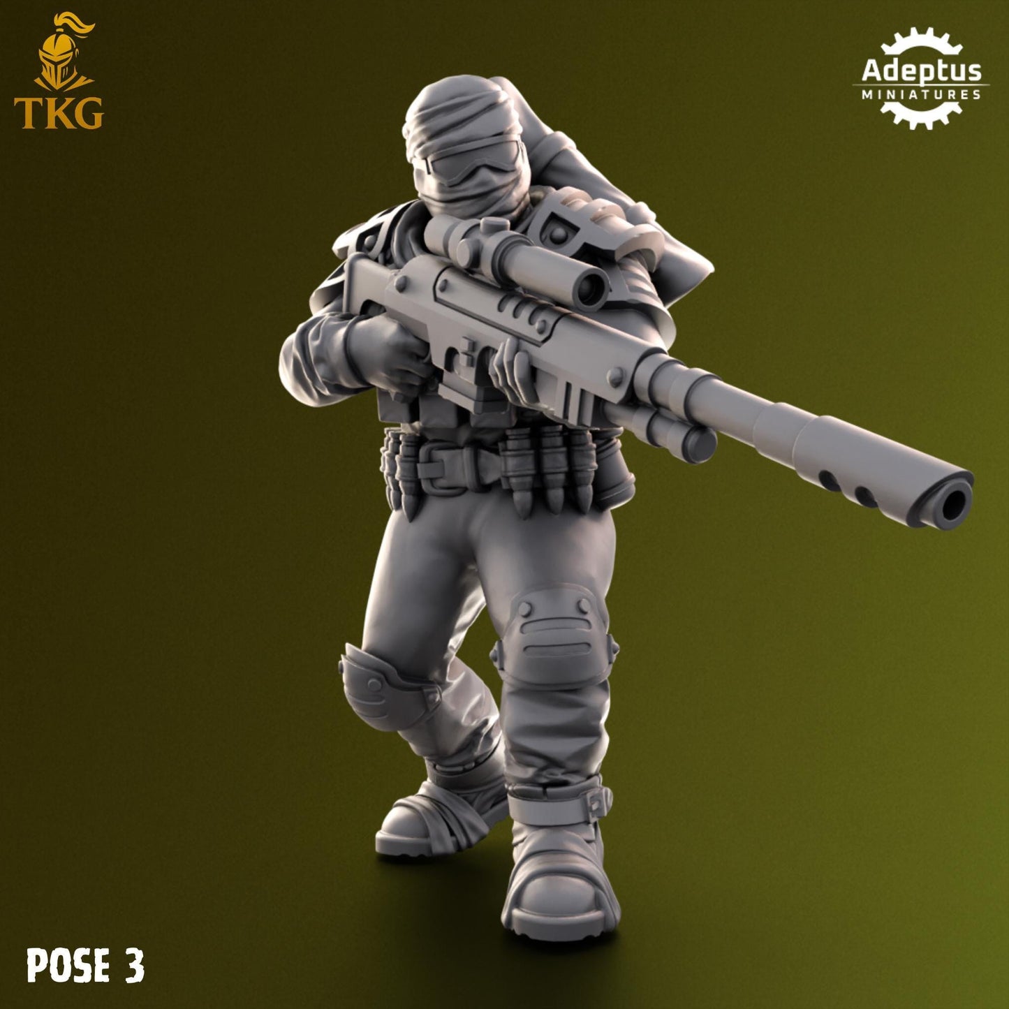 Red Dune Regiment Snipers by Adeptus Miniatures | 3D printed Tabletop Miniatures