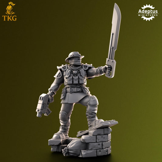 Red Dune Regiment Commander by Adeptus Miniatures | 3D printed Tabletop Miniatures