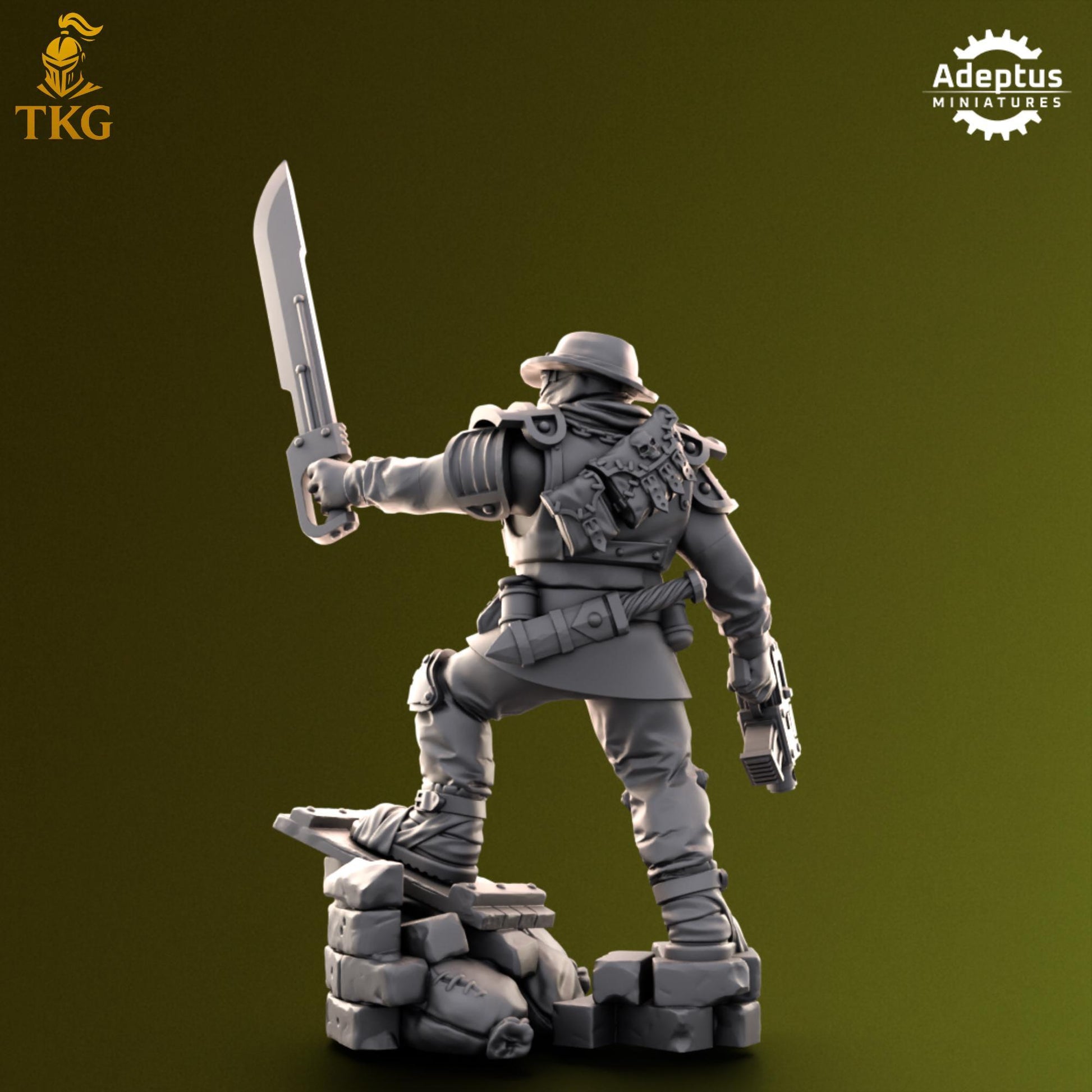 Red Dune Regiment Commander by Adeptus Miniatures | 3D printed Tabletop Miniatures