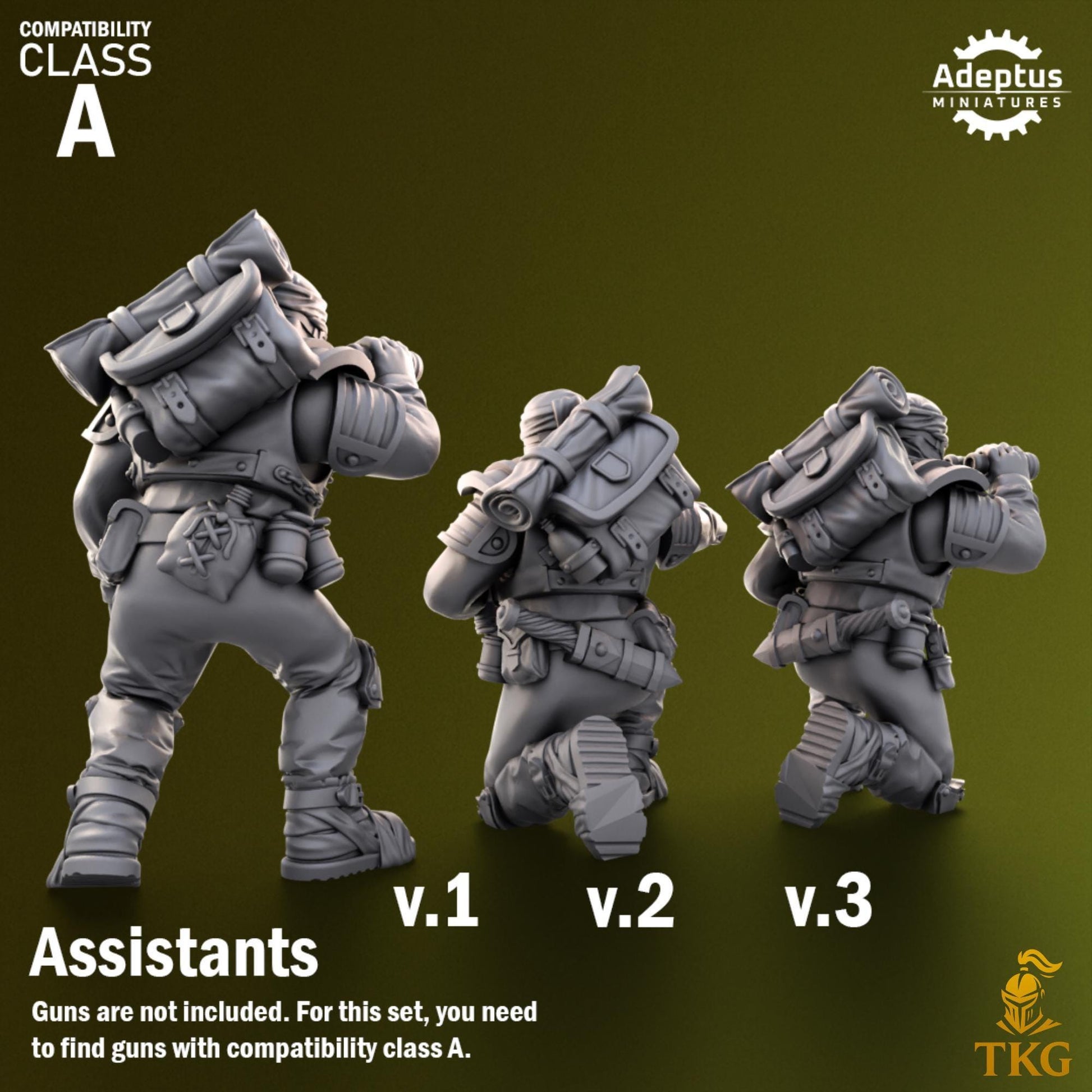Red Dune Regiment Heavy Weapons Operators by Adeptus Miniatures | 3D printed Tabletop Miniatures