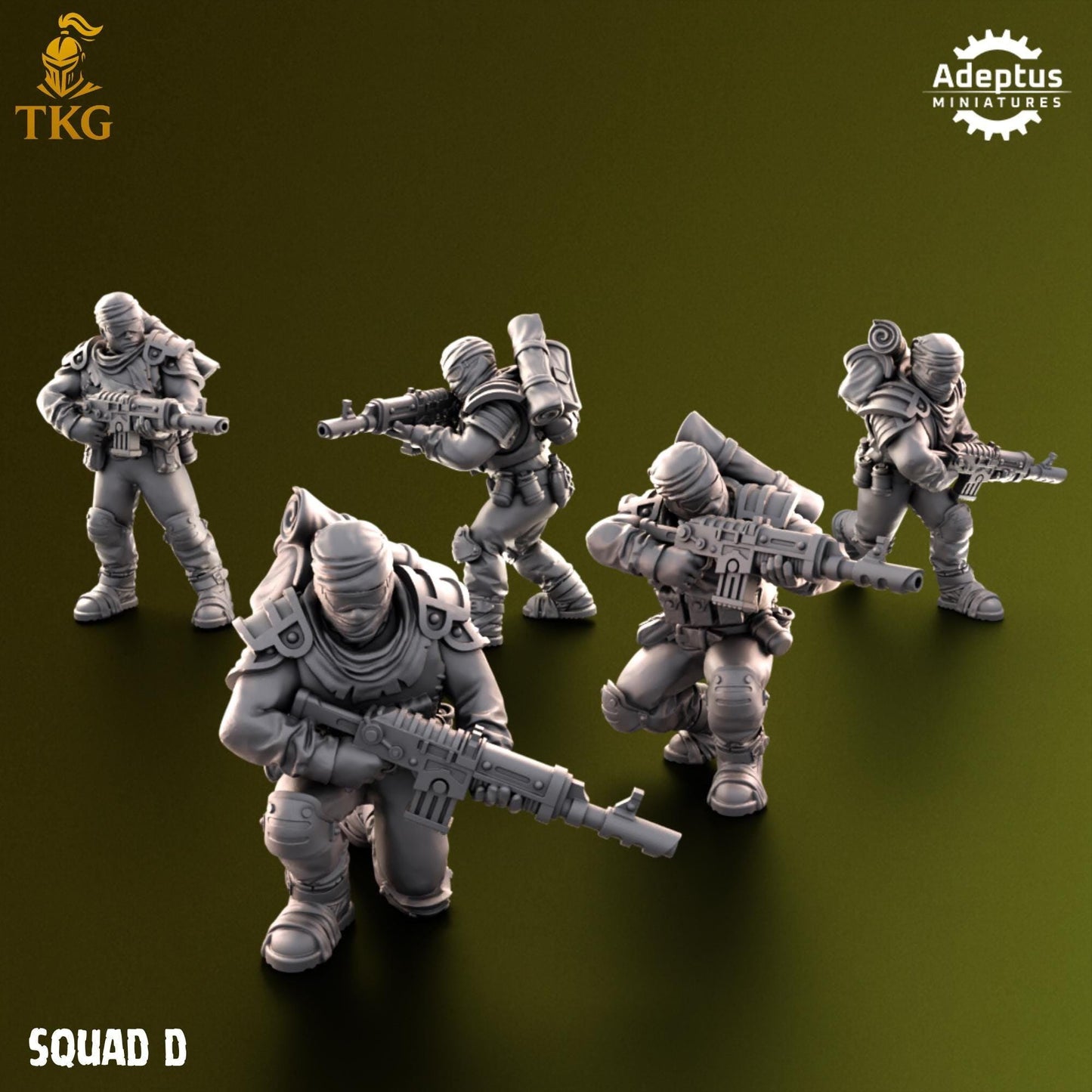 Red Dune Regiment Squad by Adeptus Miniatures | 3D printed Tabletop Miniatures