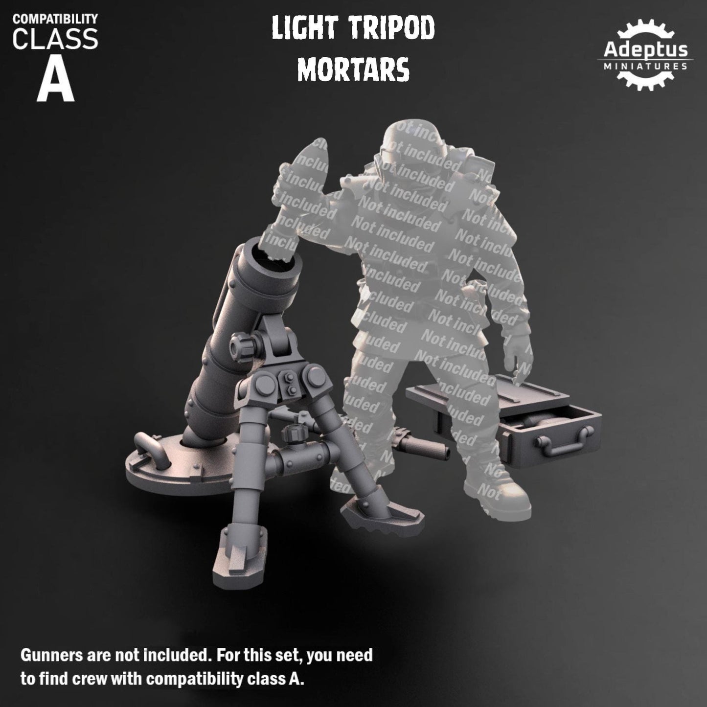 Guard Heavy Weapons by Adeptus Miniatures | Standalone Weapon Emplacements | 3D printed Tabletop Miniatures