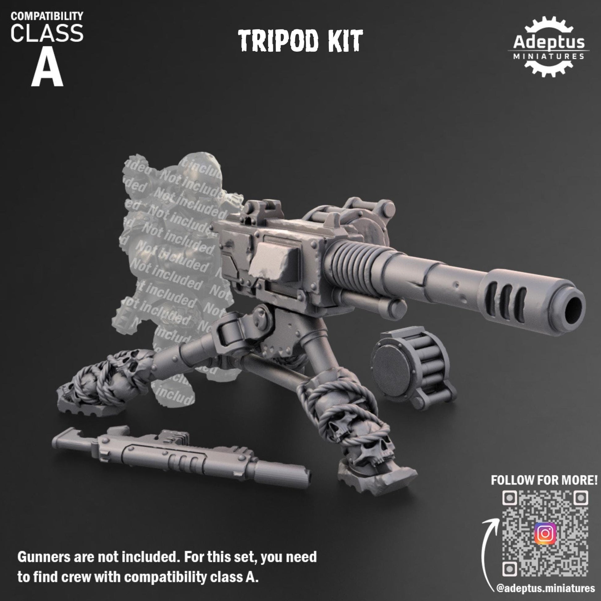 Renegade Heavy Weapons by Adeptus Miniatures | Standalone Weapon Emplacements | 3D printed Tabletop Miniatures