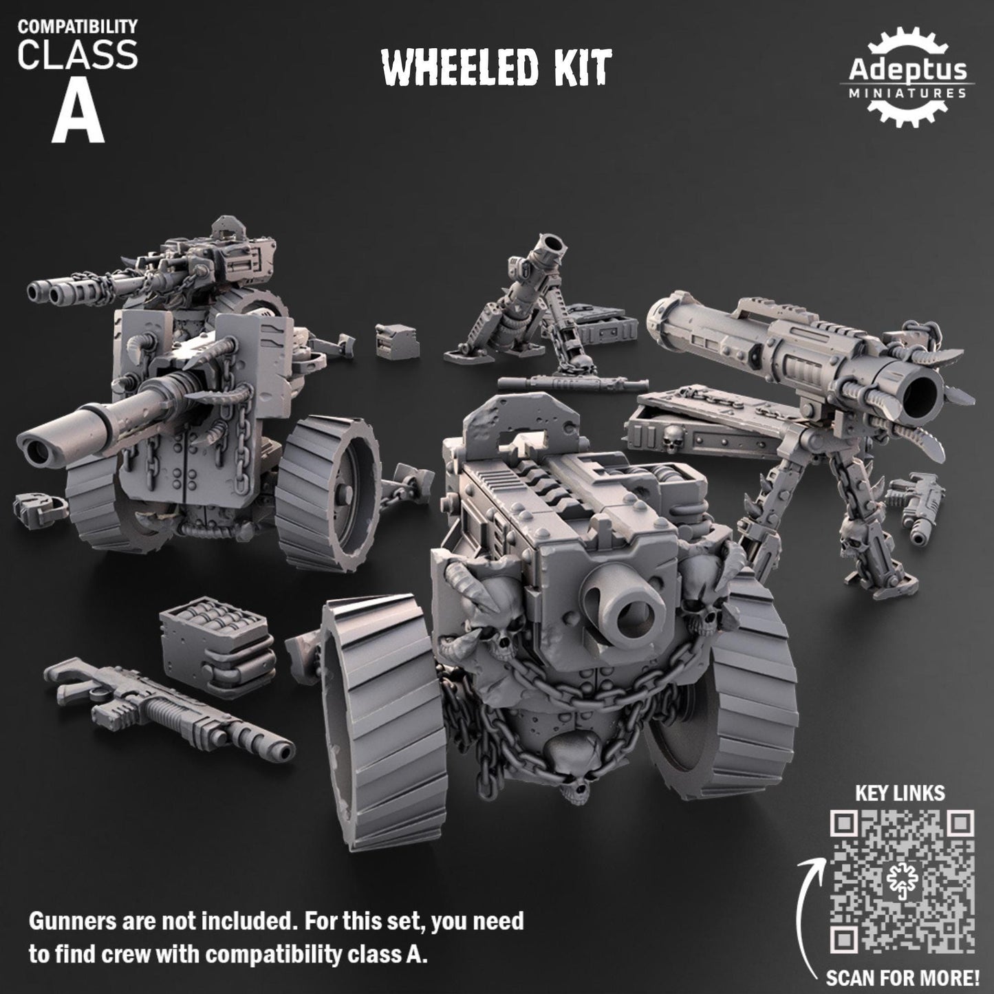 Renegade Heavy Weapons by Adeptus Miniatures | Standalone Weapon Emplacements | 3D printed Tabletop Miniatures