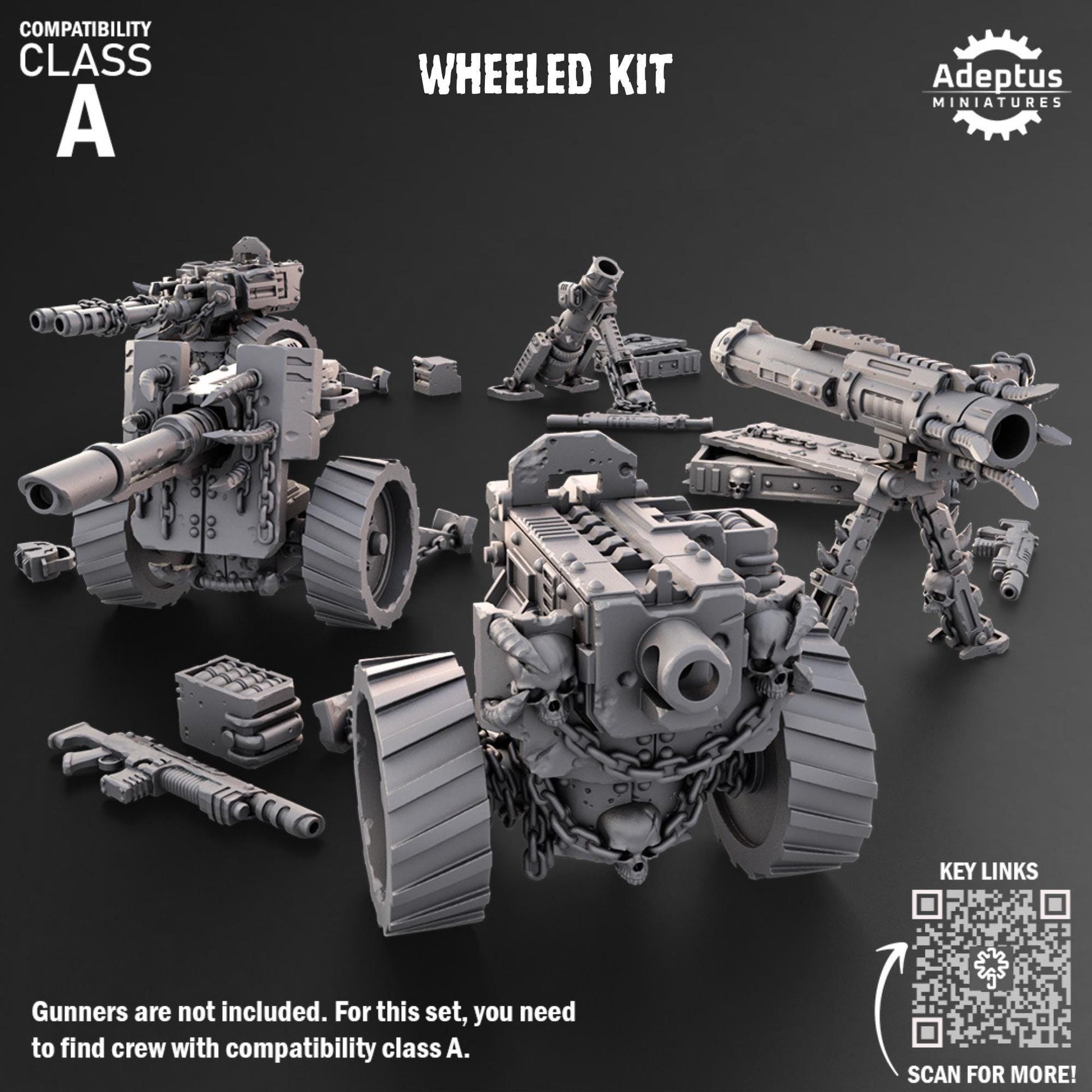 Renegade Heavy Weapons by Adeptus Miniatures | Standalone Weapon Emplacements | 3D printed Tabletop Miniatures