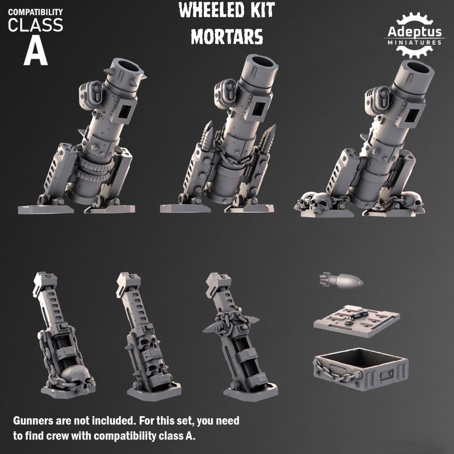 Renegade Heavy Weapons by Adeptus Miniatures | Standalone Weapon Emplacements | 3D printed Tabletop Miniatures