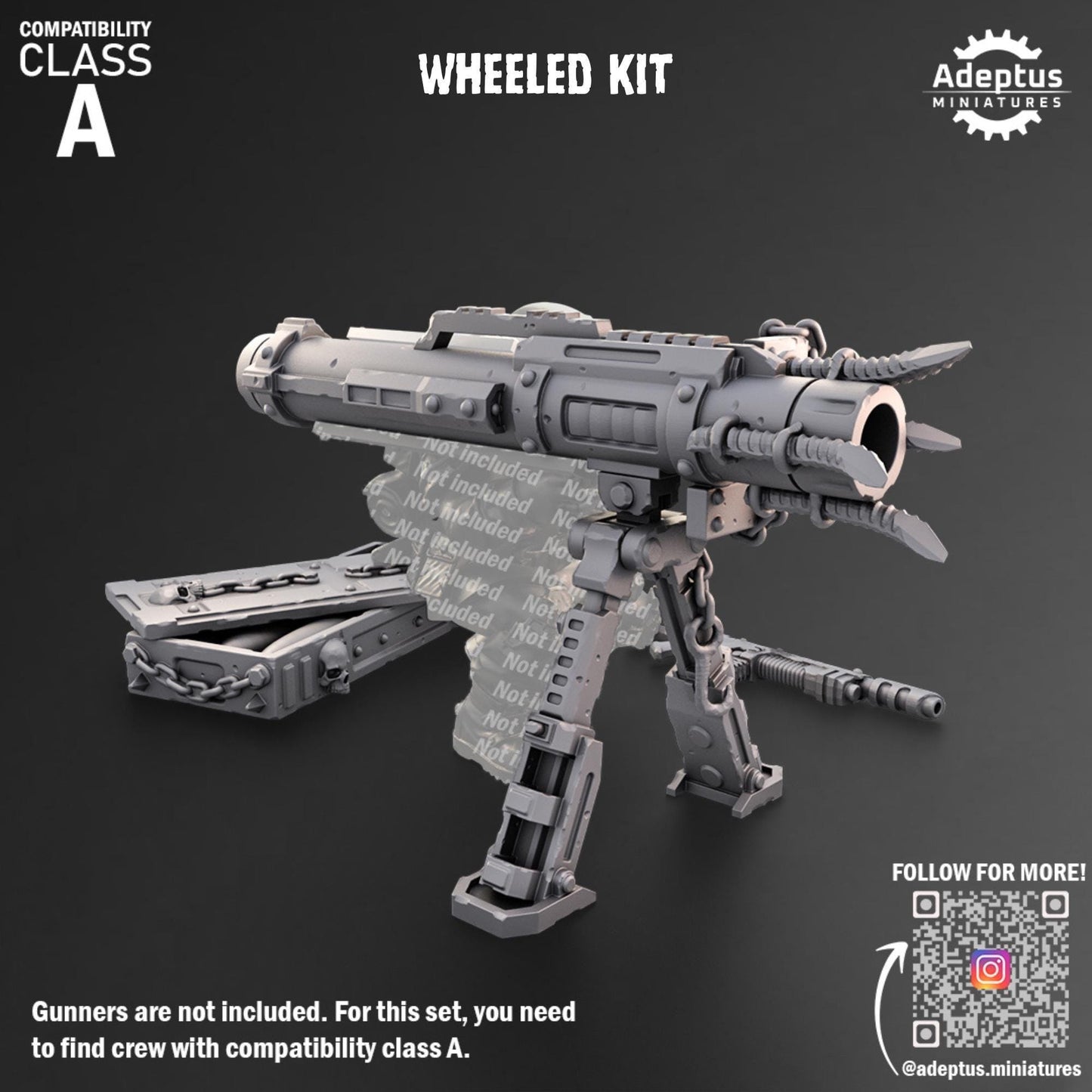 Renegade Heavy Weapons by Adeptus Miniatures | Standalone Weapon Emplacements | 3D printed Tabletop Miniatures