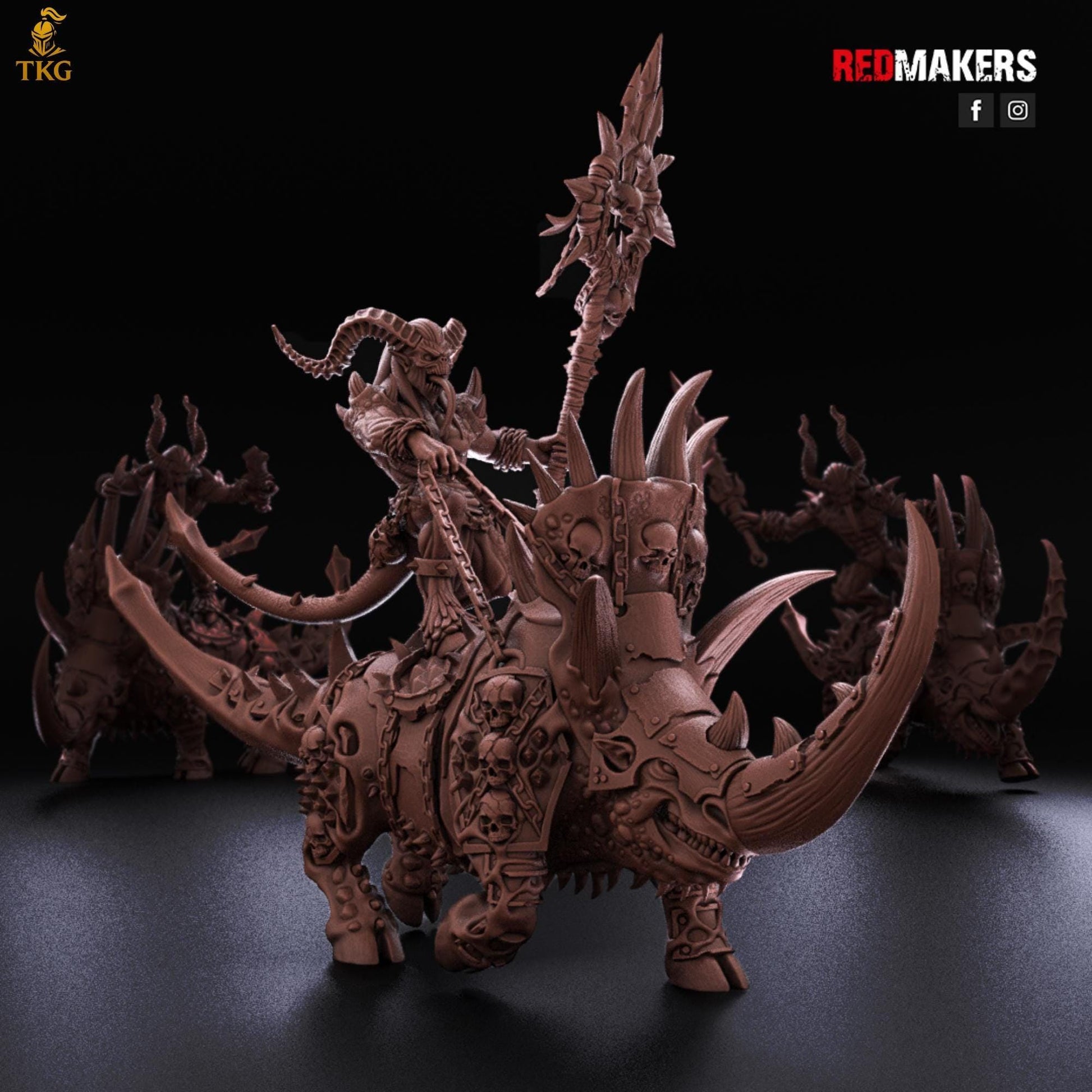 Bloodthirsty Rider Demons by RedMakers | 3D Printed Tabletop Miniatures