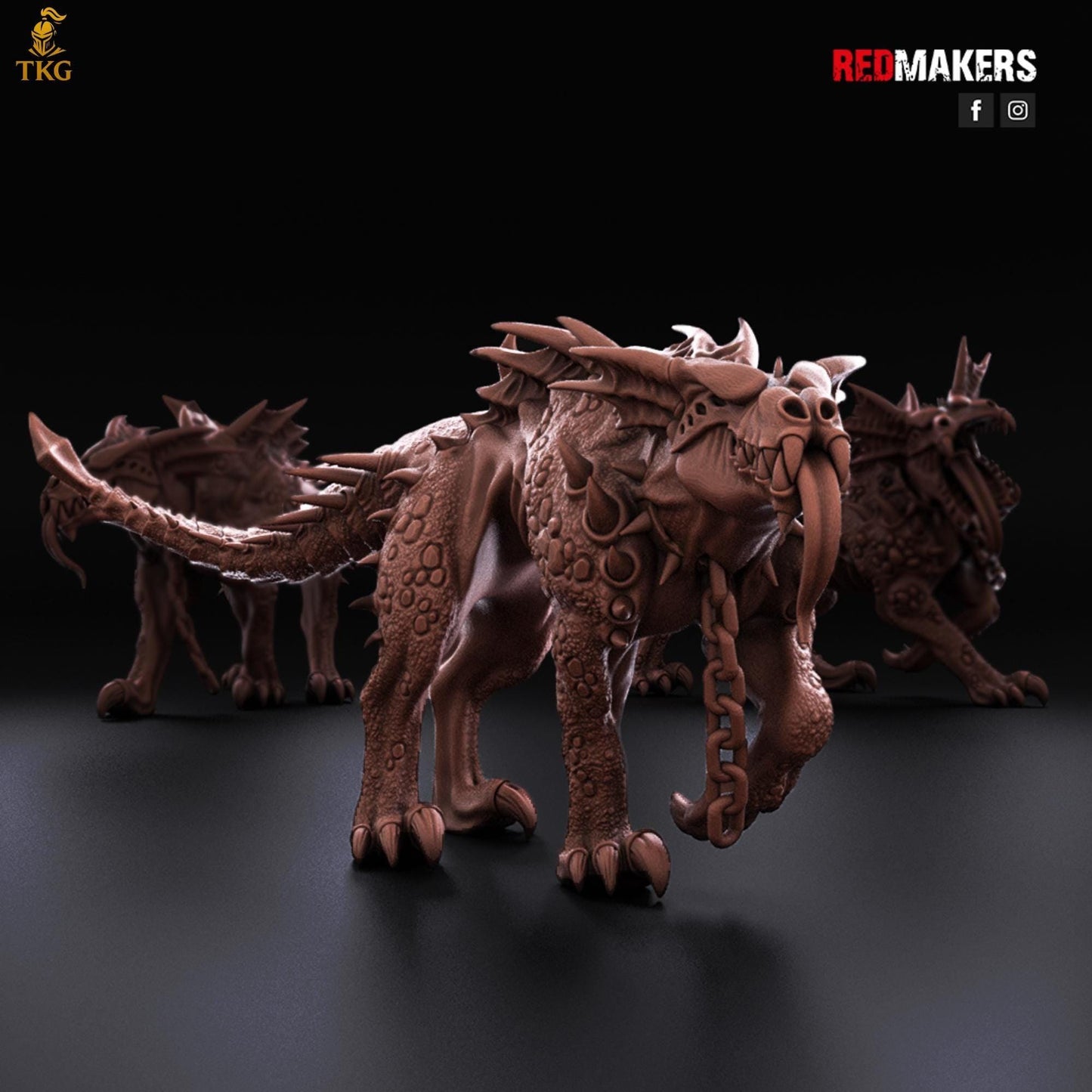 Hell Hounds Demons by RedMakers | 3D Printed Tabletop Miniatures