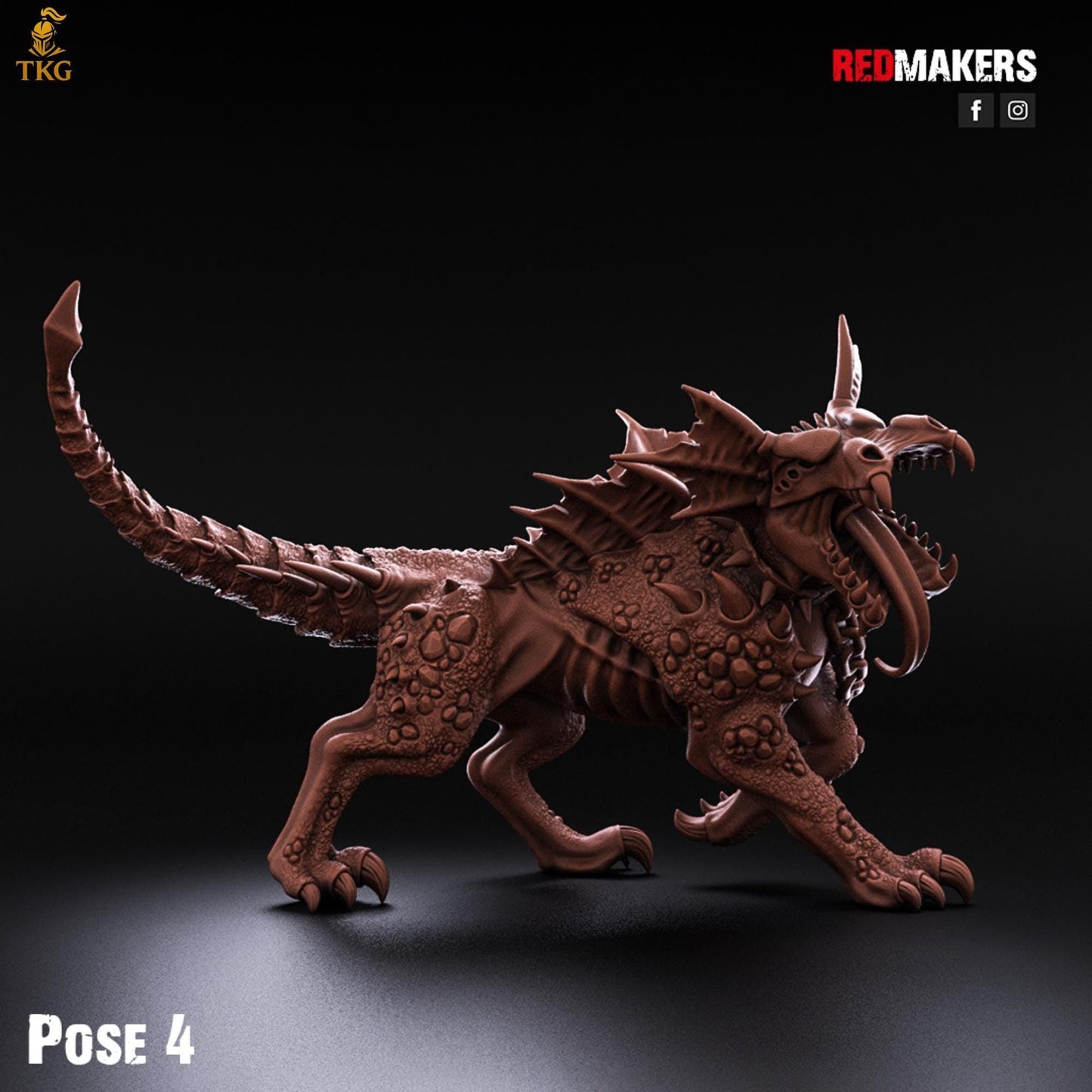 Hell Hounds Demons by RedMakers | 3D Printed Tabletop Miniatures