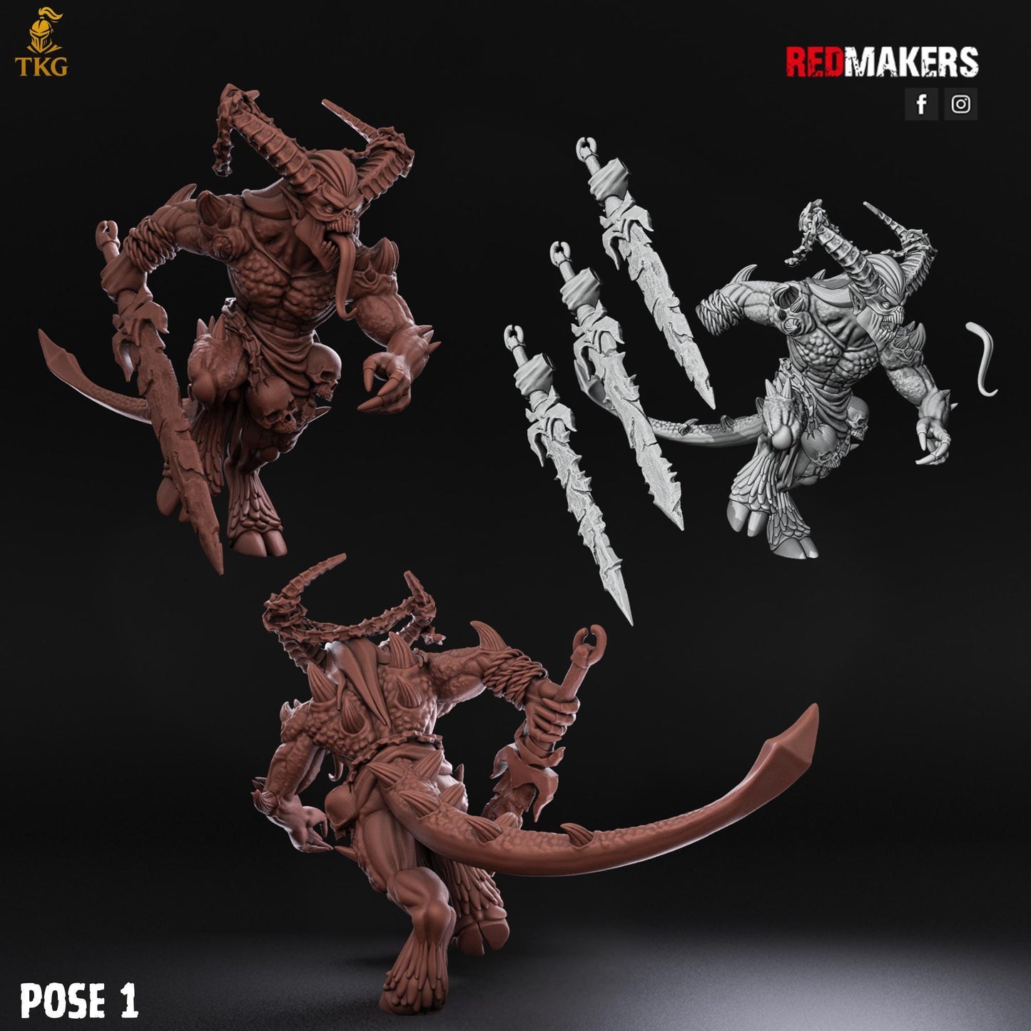 Bloodthirsty Demons by RedMakers | 3D Printed Tabletop Miniatures