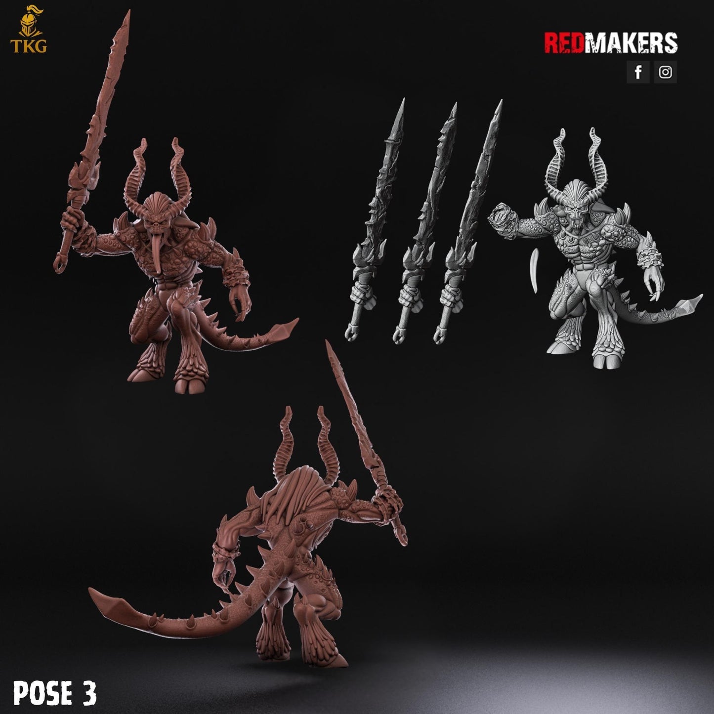 Bloodthirsty Demons by RedMakers | 3D Printed Tabletop Miniatures
