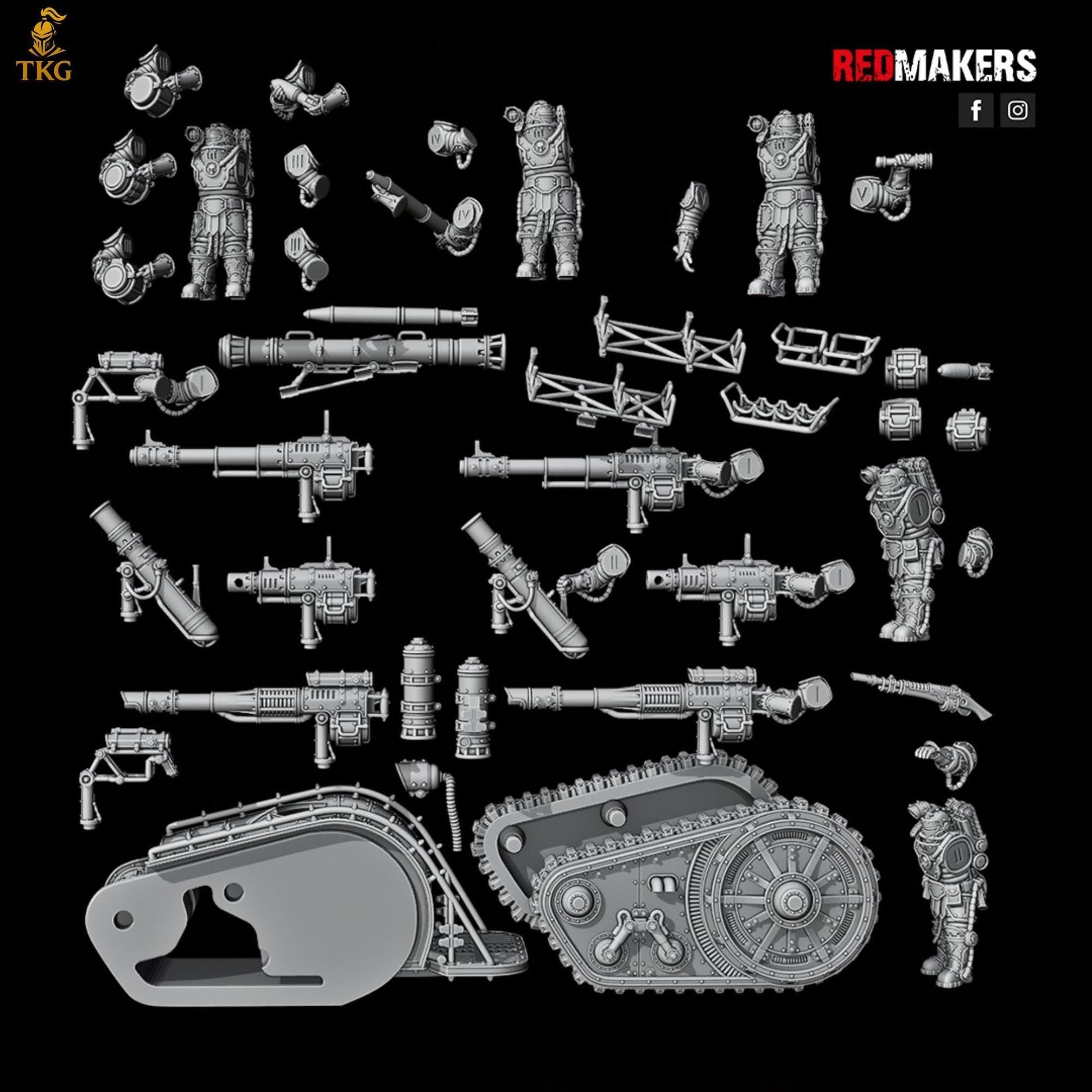 Solar Guard - Heavy Support Squad by Red Makers | 3D printed Tabletop Miniatures
