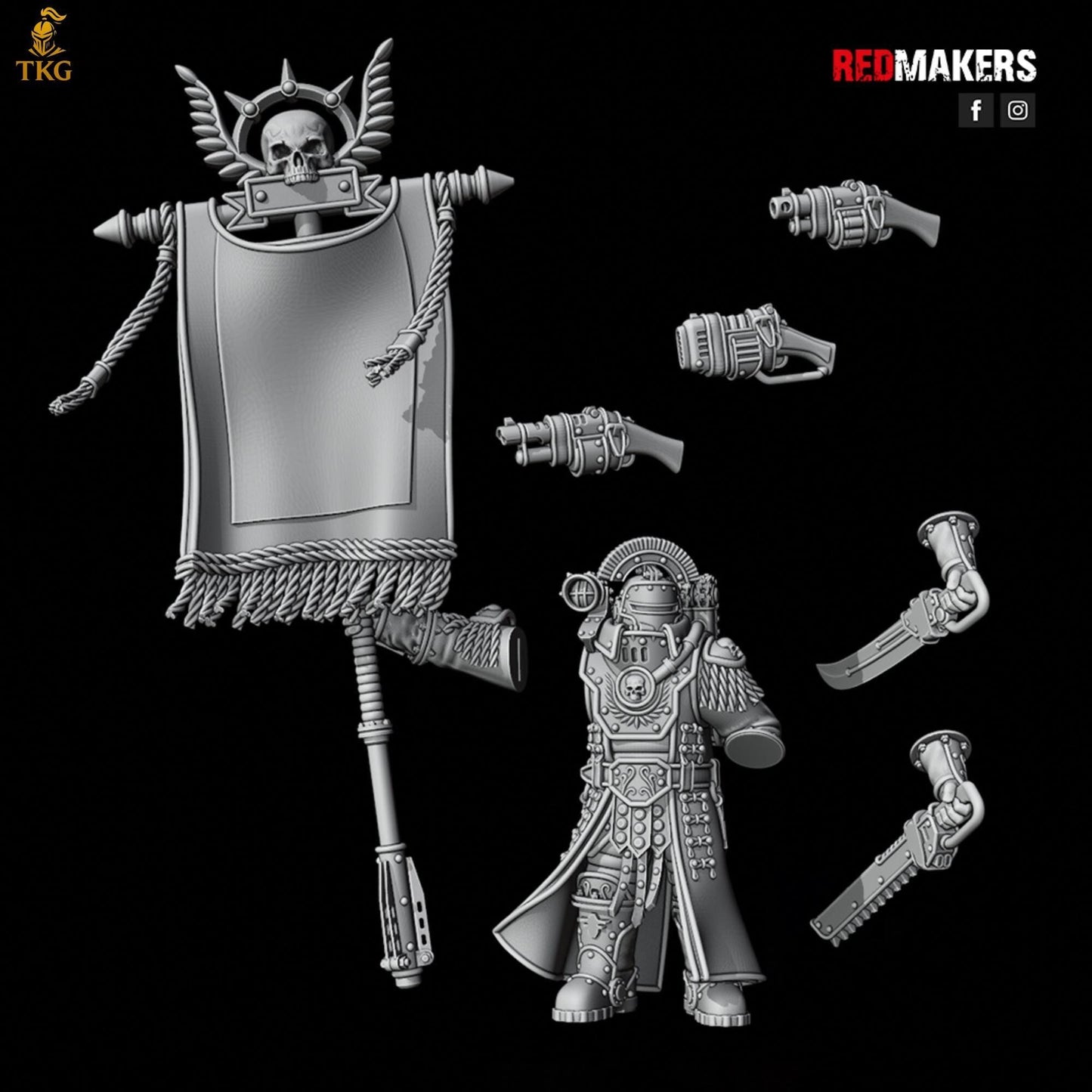 Solar Guard - Command Squad of the Imperial Force by Red Makers | 3D printed Tabletop Miniatures