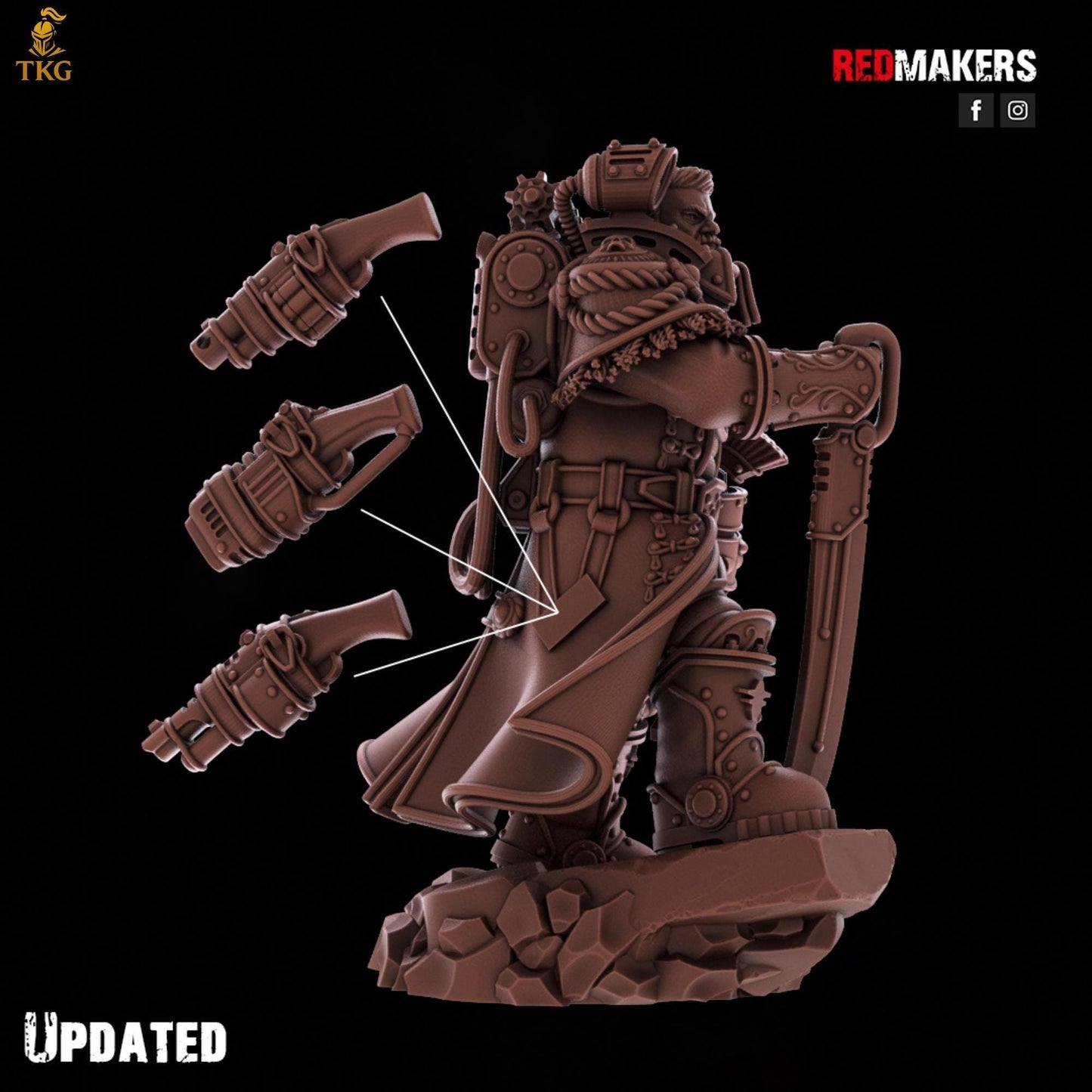 Solar Guard - Officer of the Imperial Force by Red Makers | 3D printed Tabletop Miniatures