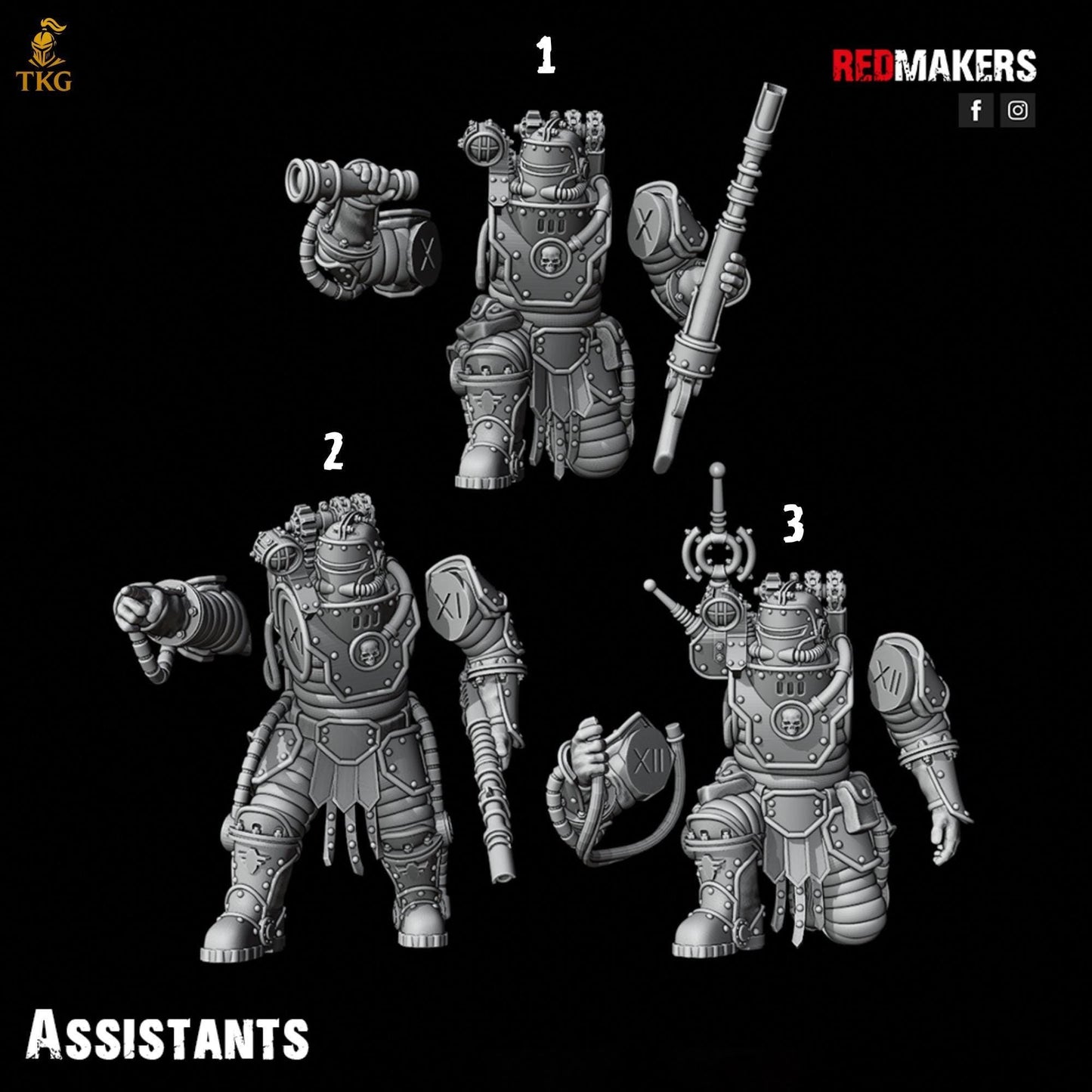 Solar Guard - Heavy Support Squad Classic by Red Makers | 3D printed Tabletop Miniatures