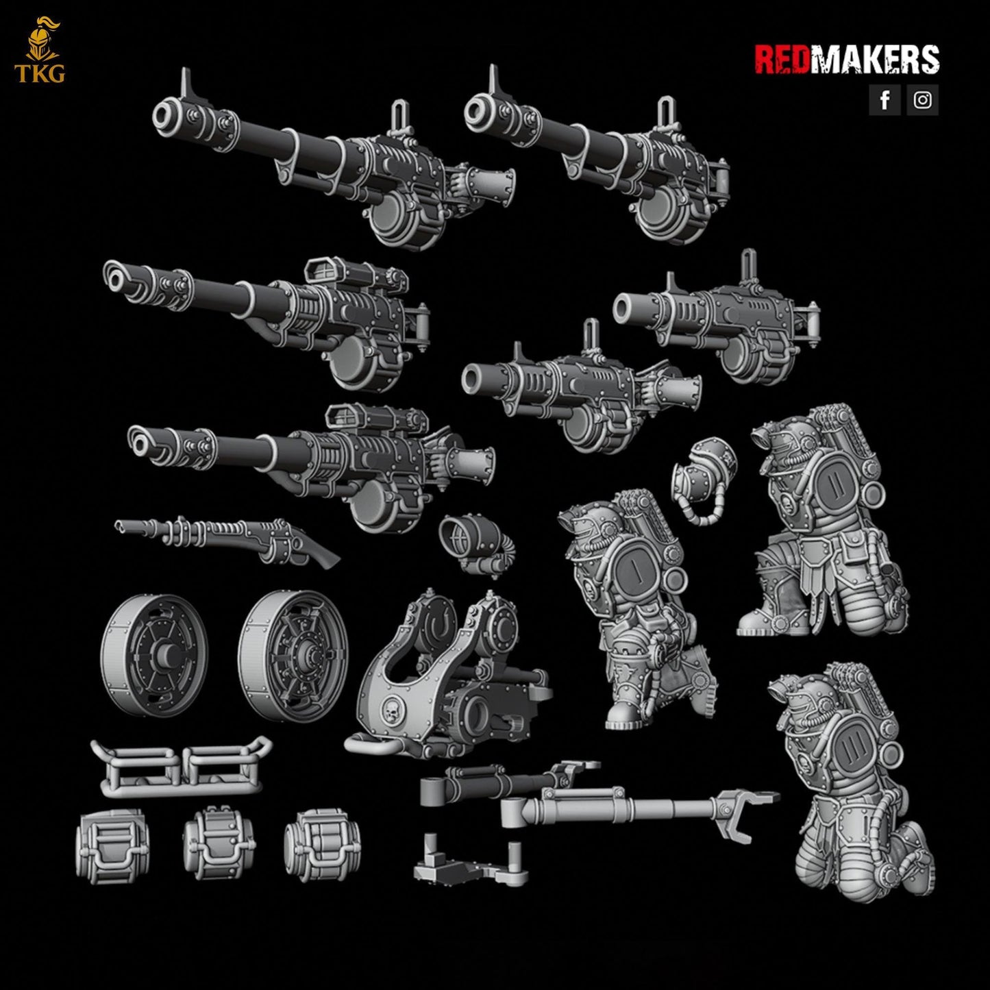 Solar Guard - Heavy Support Squad Classic by Red Makers | 3D printed Tabletop Miniatures