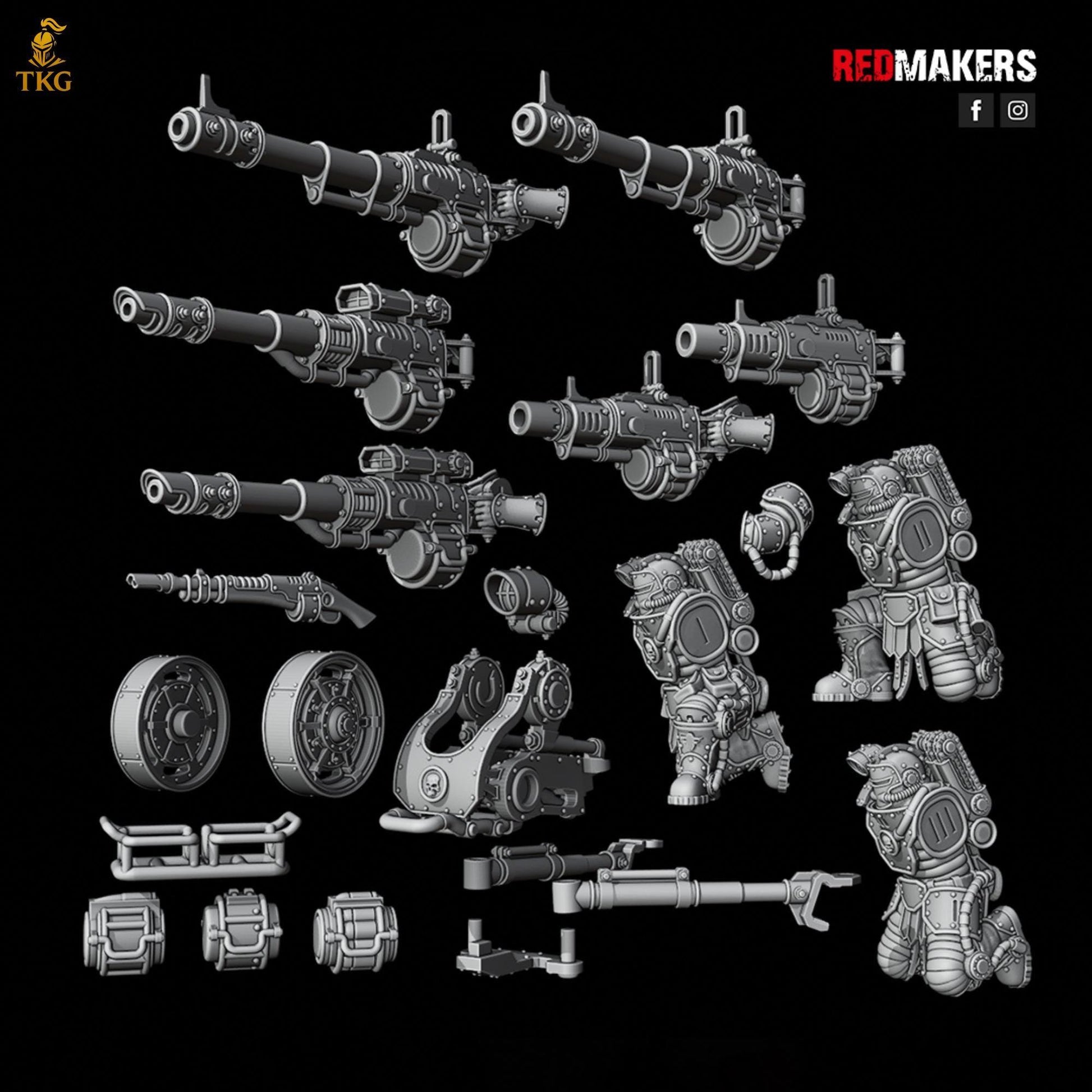 Solar Guard - Heavy Support Squad Classic by Red Makers | 3D printed Tabletop Miniatures