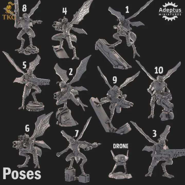 Death Stingers Kill Squad by Adeptus Miniatures | 3D printed Tabletop Miniatures