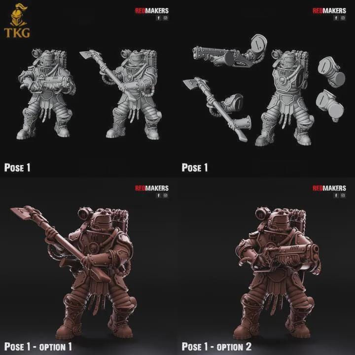 Solar Guard Kill Squad by Red Makers | 3D printed Tabletop Miniatures