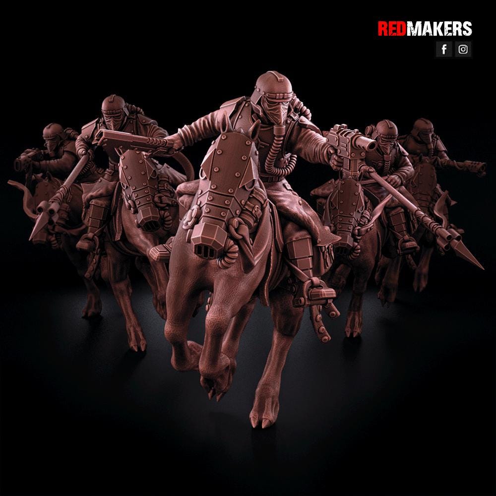 Cavalry of the Imperial Force by Red Makers | 3D printed Tabletop Miniatures