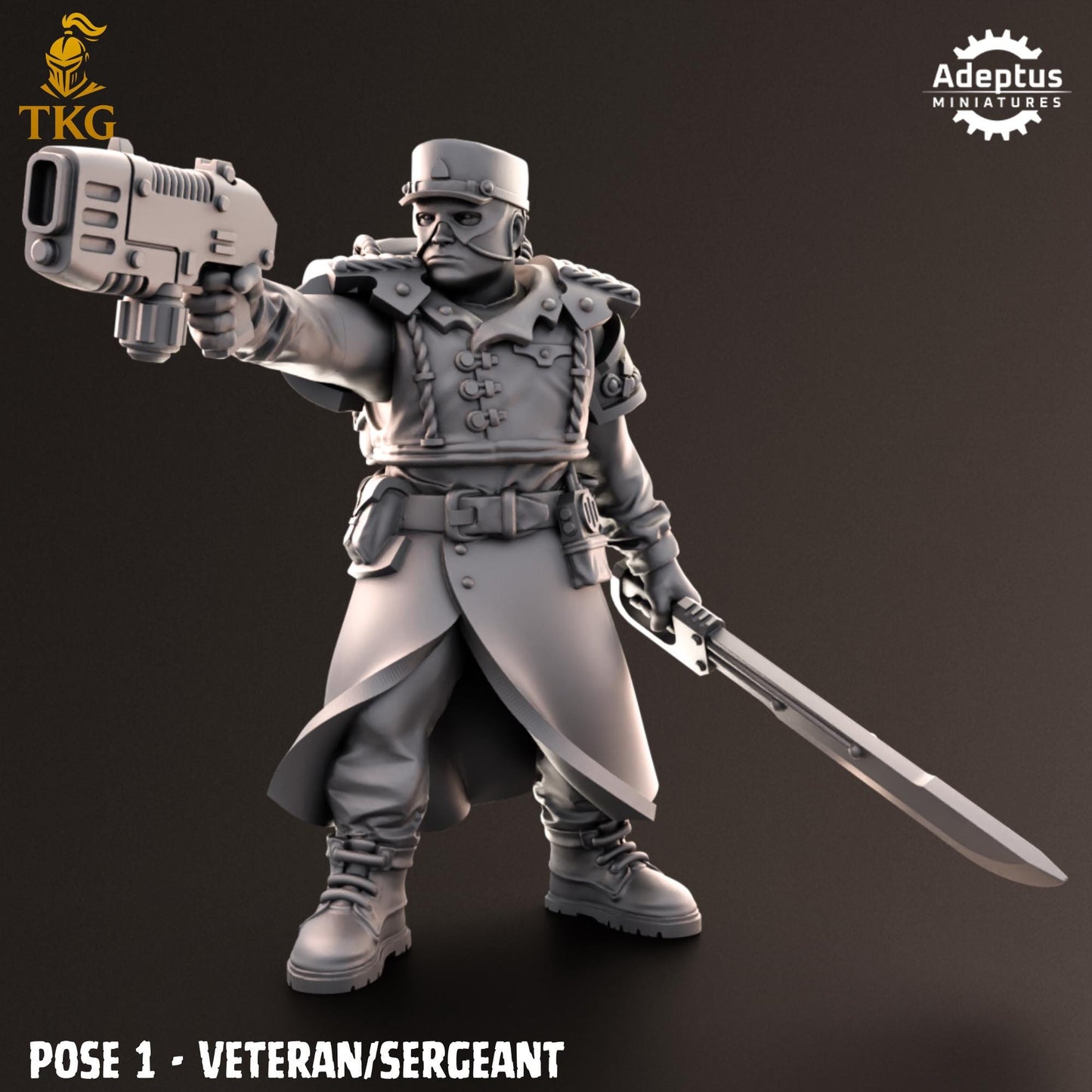Nightcloak Regiment Command Squad by Adeptus Miniatures | 3D printed Tabletop Miniatures