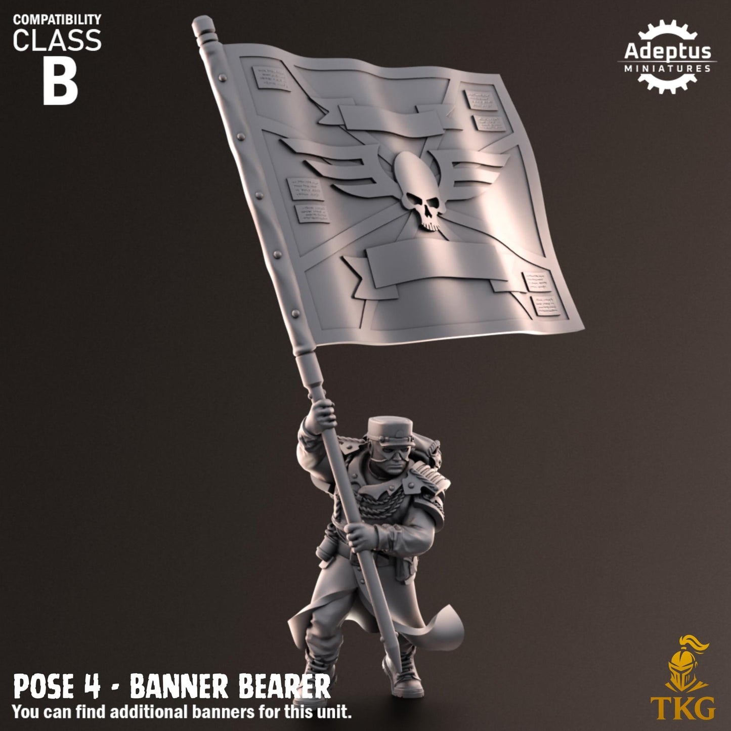 Nightcloak Regiment Command Squad by Adeptus Miniatures | 3D printed Tabletop Miniatures