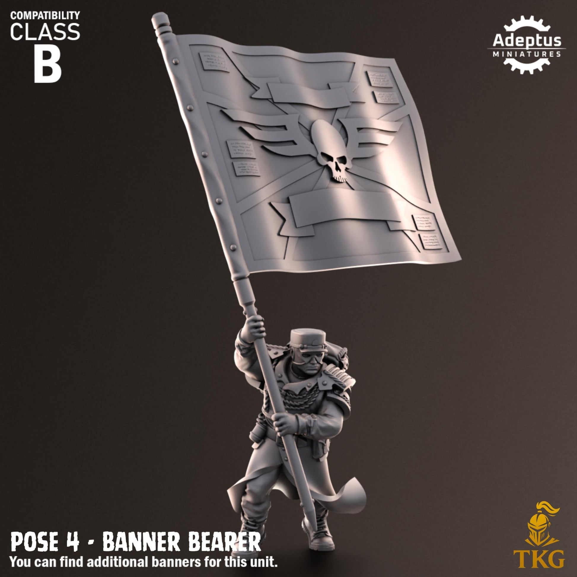 Nightcloak Regiment Command Squad by Adeptus Miniatures | 3D printed Tabletop Miniatures