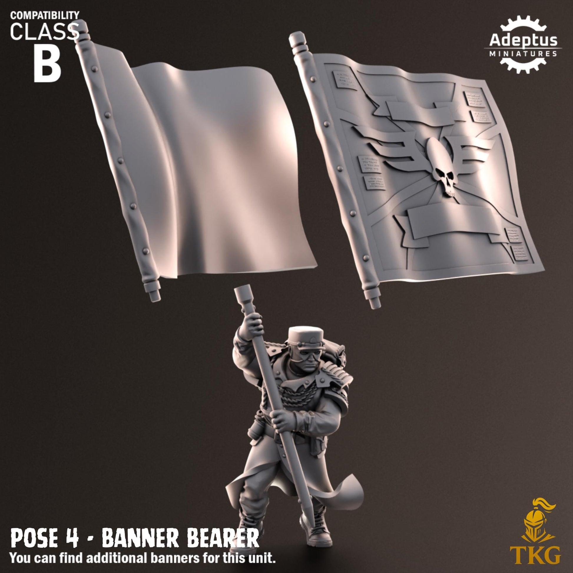 Nightcloak Regiment Command Squad by Adeptus Miniatures | 3D printed Tabletop Miniatures