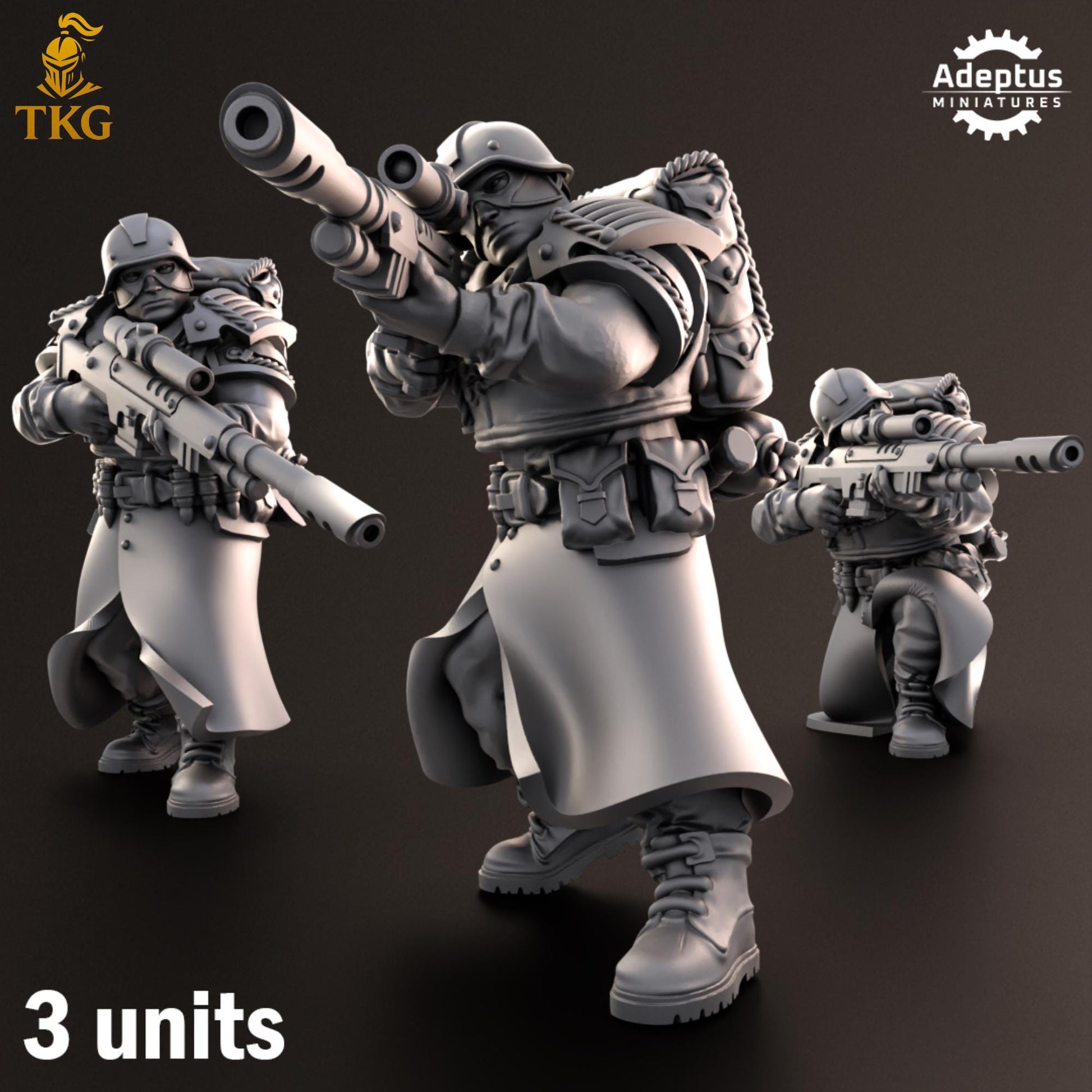 Nightcloak Regiment Snipers by Adeptus Miniatures | 3D printed Tabletop Miniatures