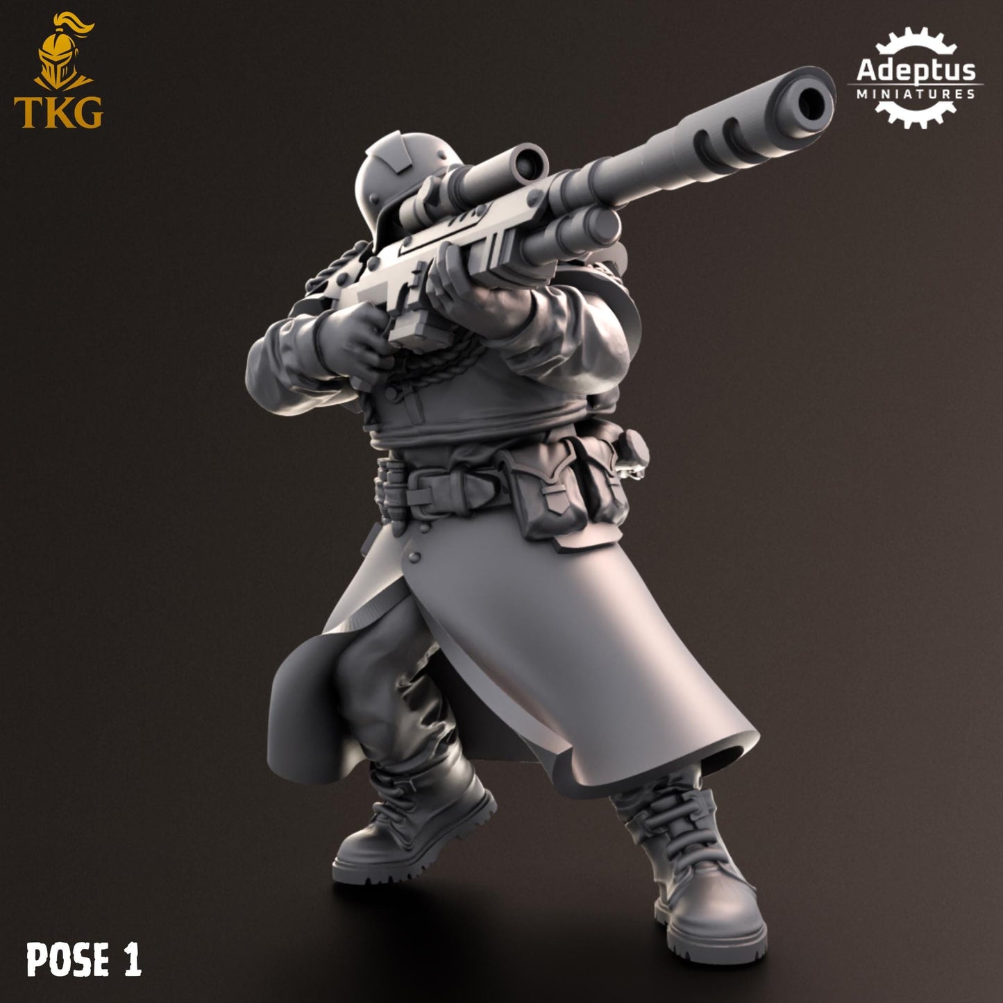 Nightcloak Regiment Snipers by Adeptus Miniatures | 3D printed Tabletop Miniatures