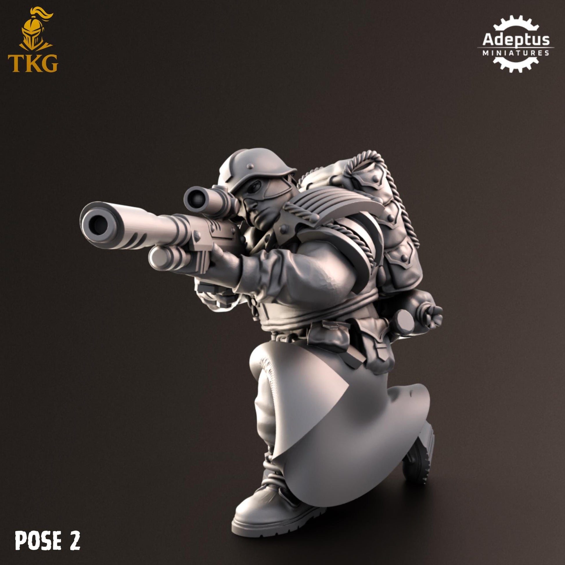 Nightcloak Regiment Snipers by Adeptus Miniatures | 3D printed Tabletop Miniatures