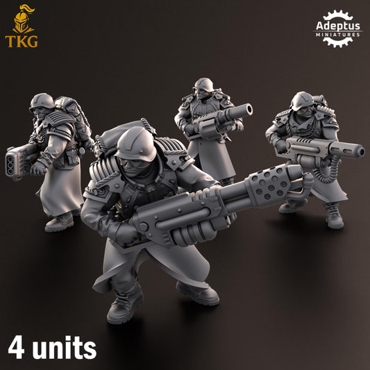 Nightcloak Regiment Special Weapons Team by Adeptus Miniatures | 3D printed Tabletop Miniatures