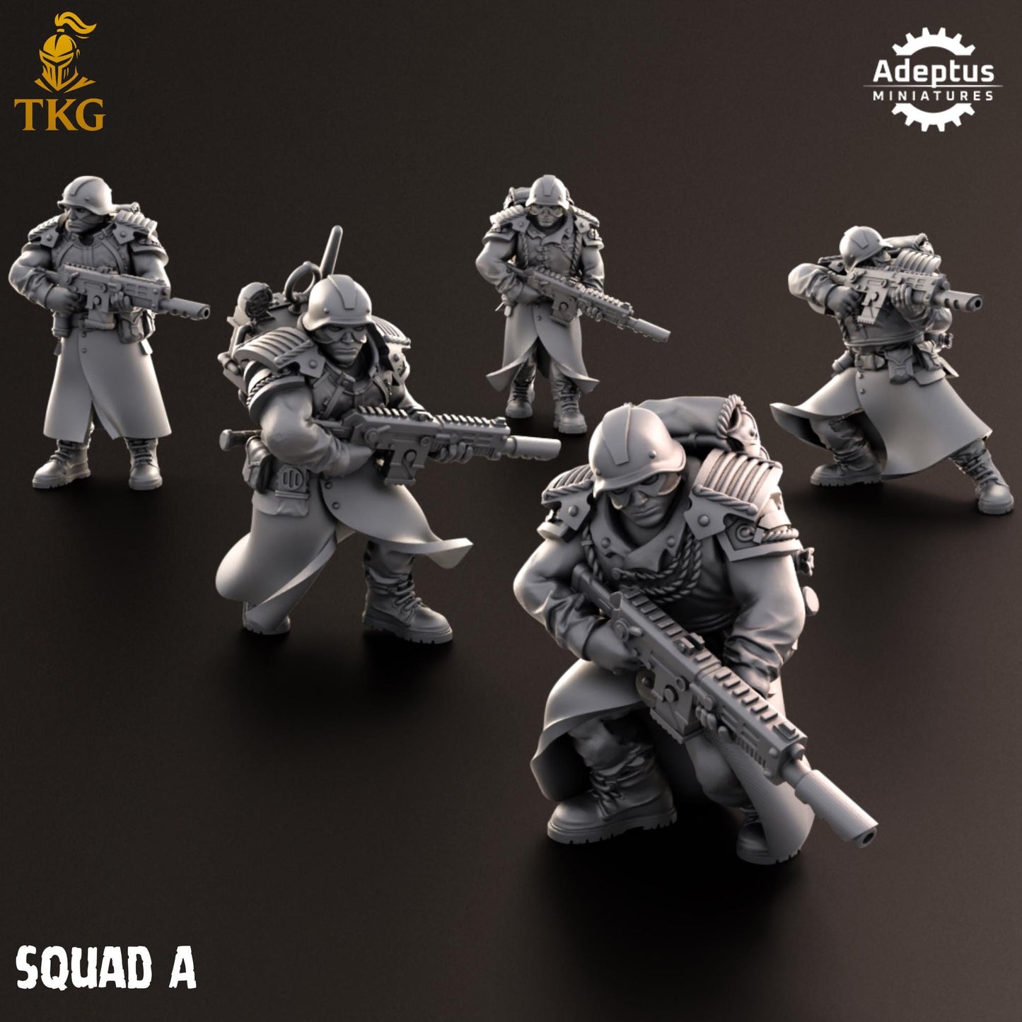 Nightcloak Regiment Squad by Adeptus Miniatures | 3D printed Tabletop Miniatures