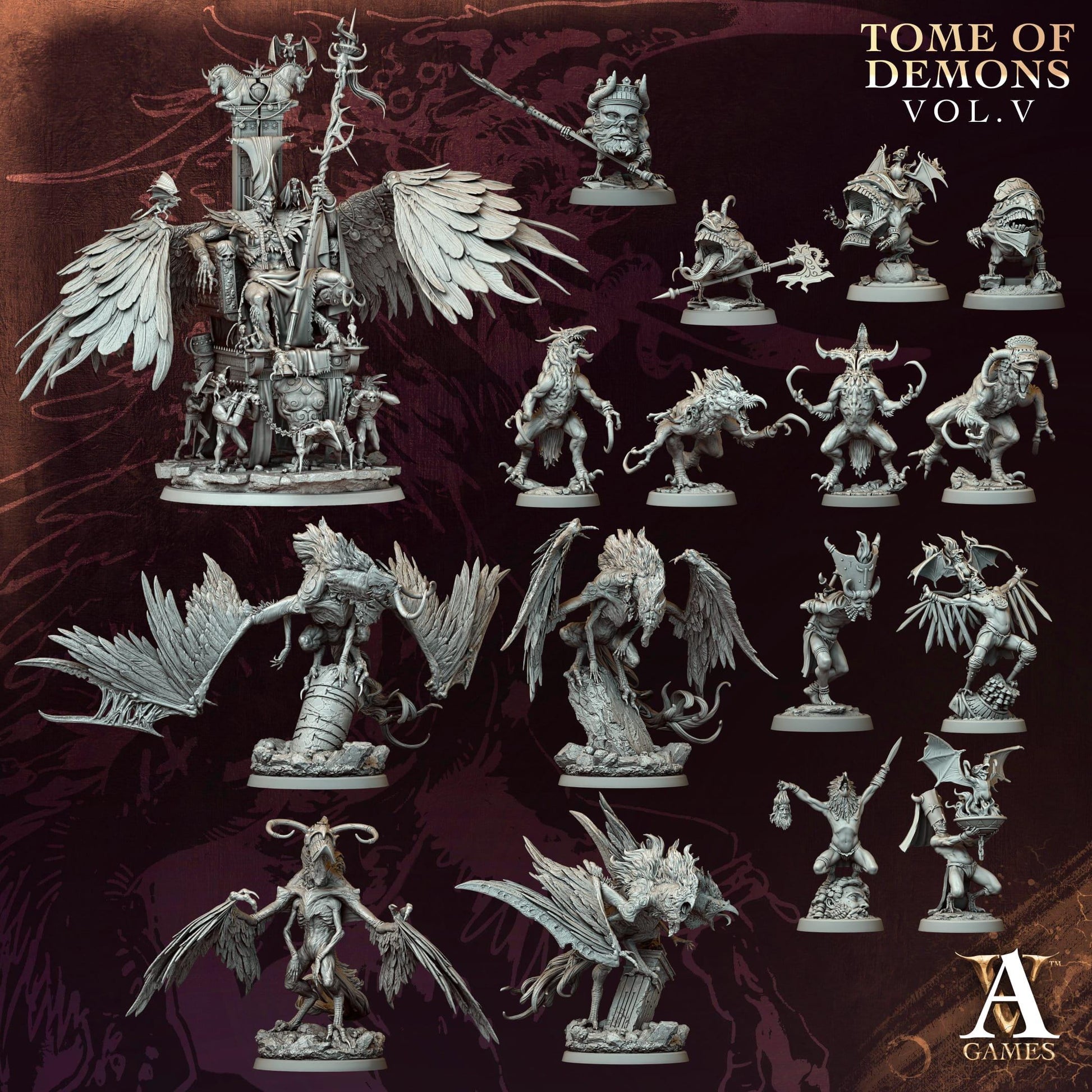 Tome of Demons- Vol. V by ArchvillainGames | 3D Printed Miniatures