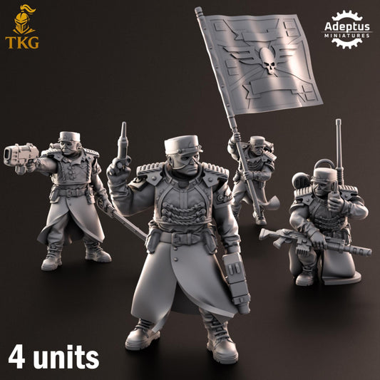 Nightcloak Regiment Command Squad by Adeptus Miniatures | 3D printed Tabletop Miniatures