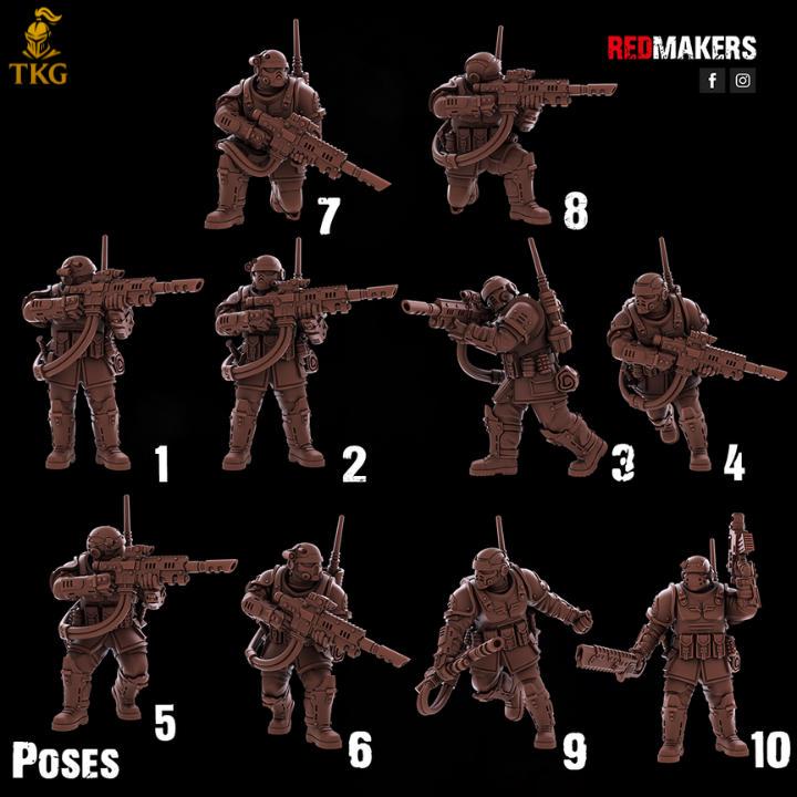 Shock Troops Kill Squad by Red Makers | 3D printed Tabletop Miniatures