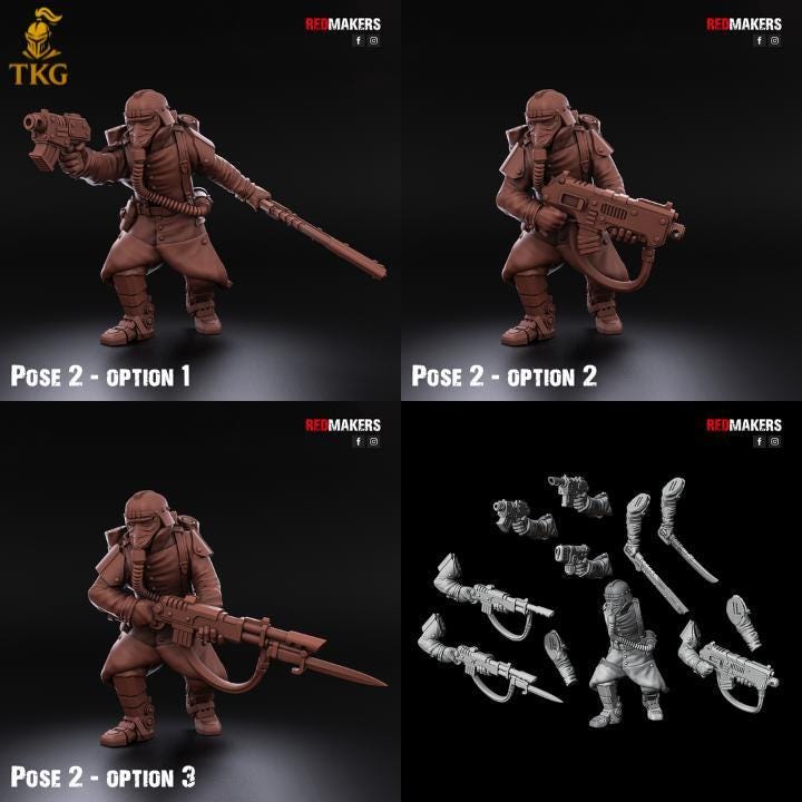 Death Division Kill Squad by Red Makers | 3D printed Tabletop Miniatures