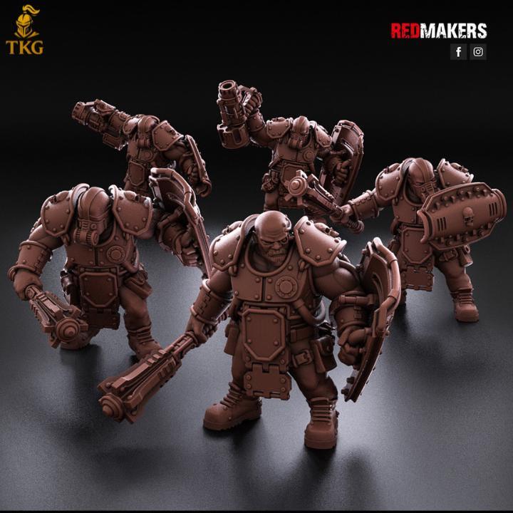 Abhuman Giants by RedMakers | 3D printed Tabletop Miniatures | Ogryn/Bullgryn Proxies