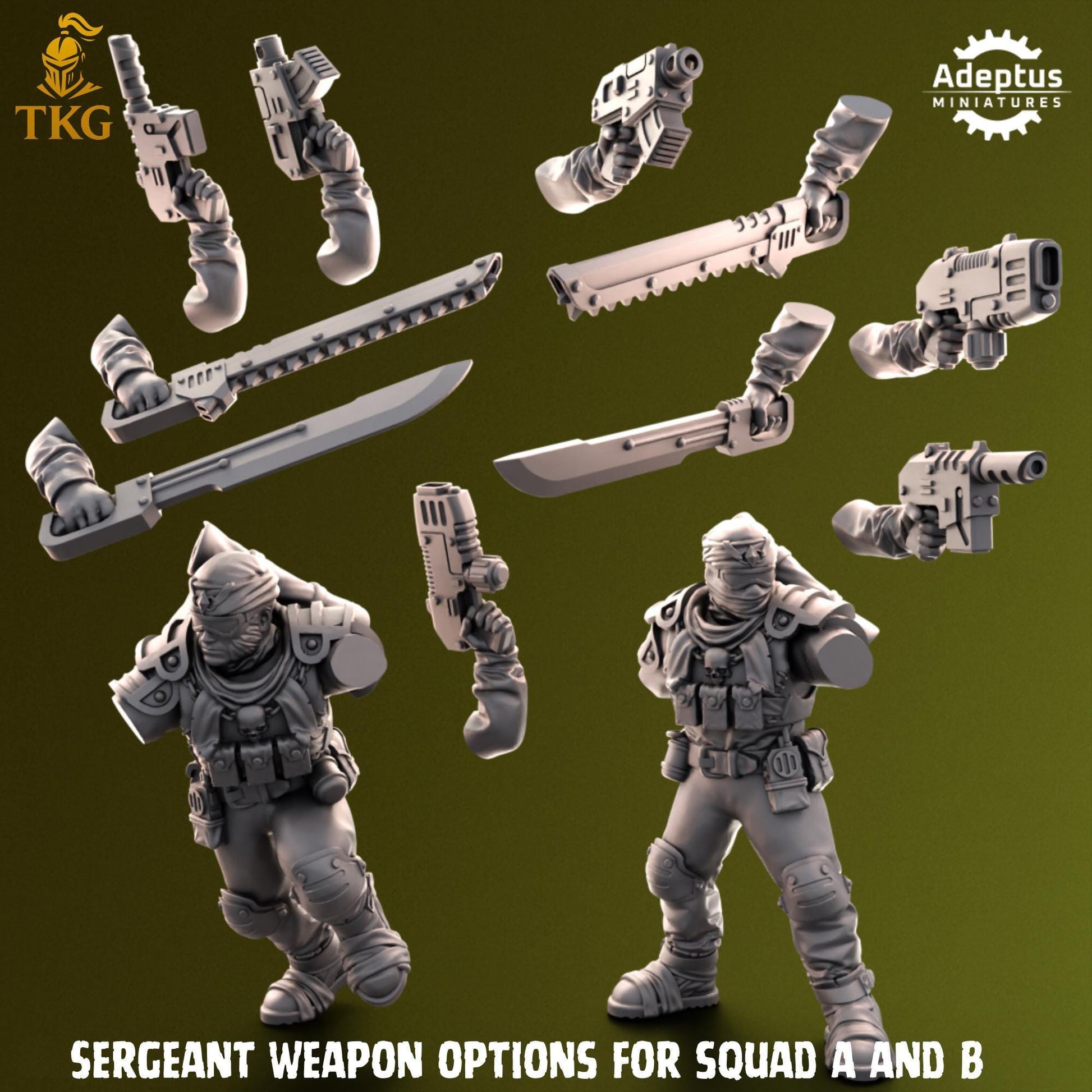 Red Dune Regiment Squad by Adeptus Miniatures | 3D printed Tabletop Miniatures