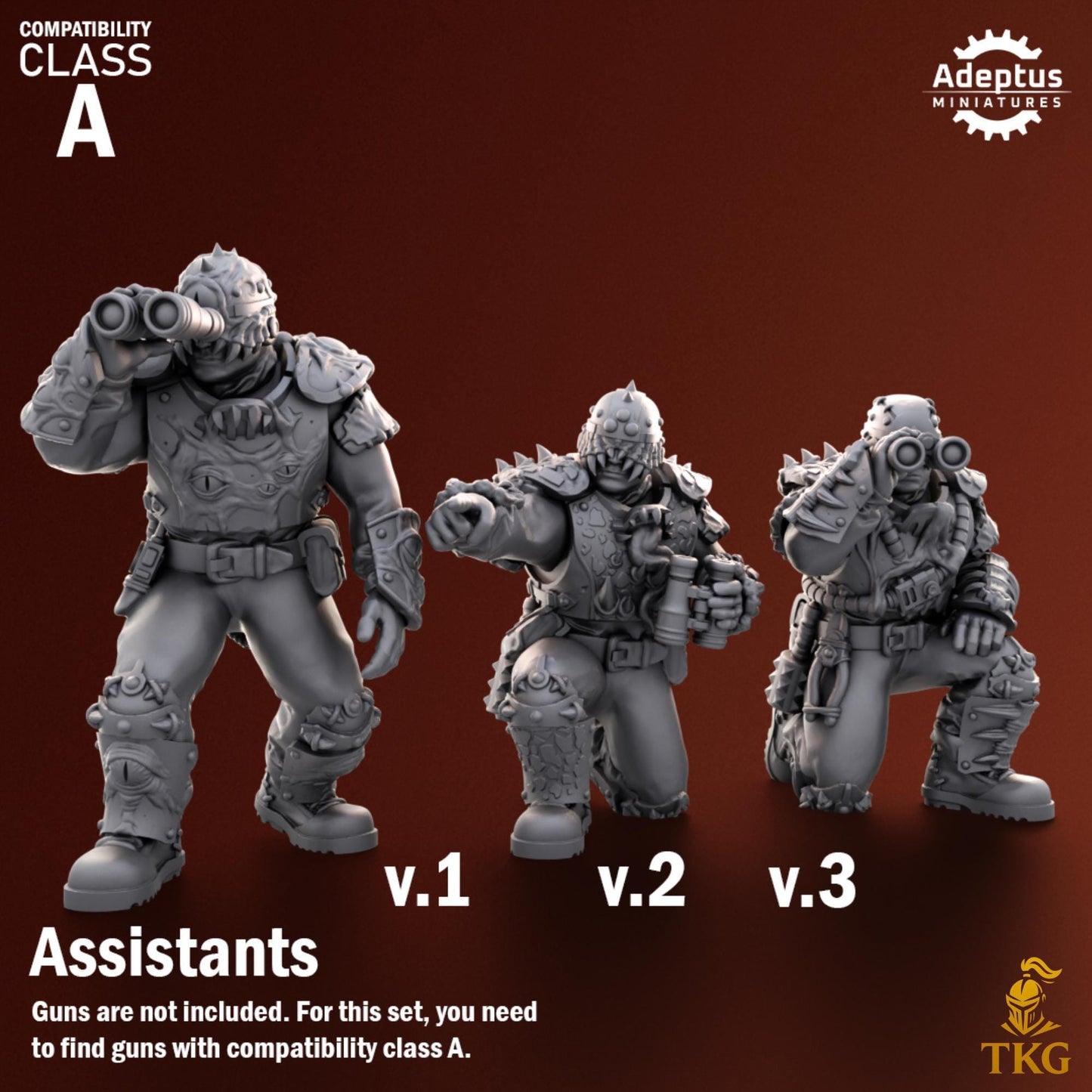 Rotmark Legion Heavy Weapons Operators by Adeptus Miniatures | 3D printed Tabletop Miniatures